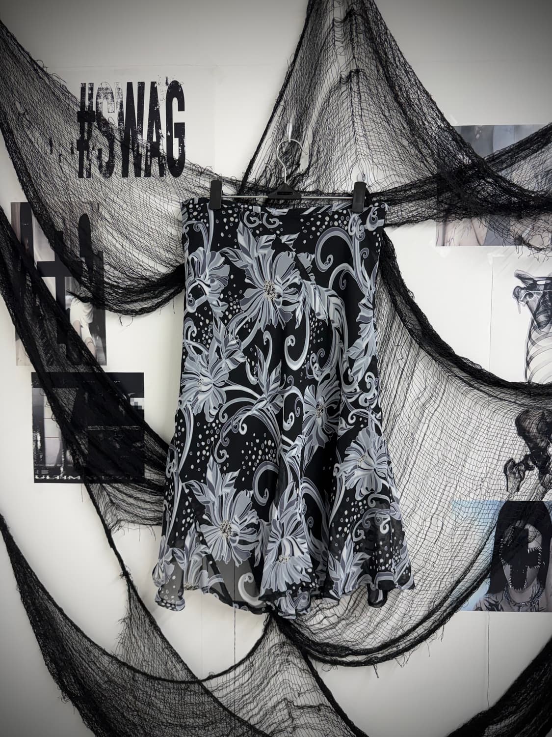 Flower pattern midi skirt 상품이미지4