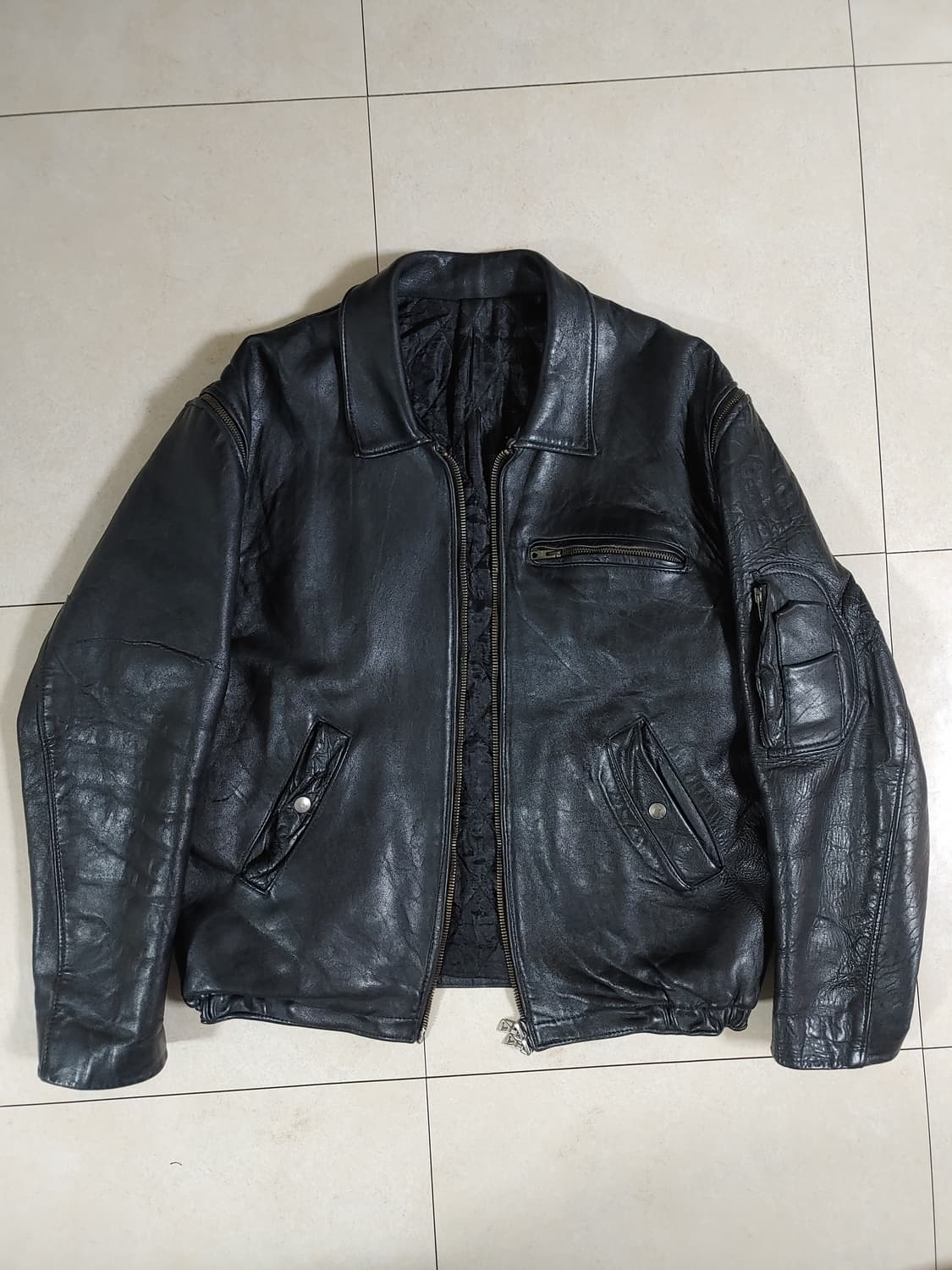 프랑스군 플라이트 커스텀 레더자켓 상품이미지1