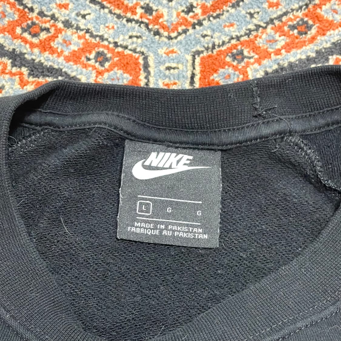 나이키 스펠로고 블랙 맨투맨 남성L 상품이미지3
