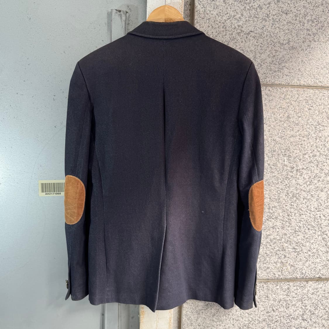 아르마니 익스체인지 빅로고 엘보 패치 원버튼 자켓 상품이미지2