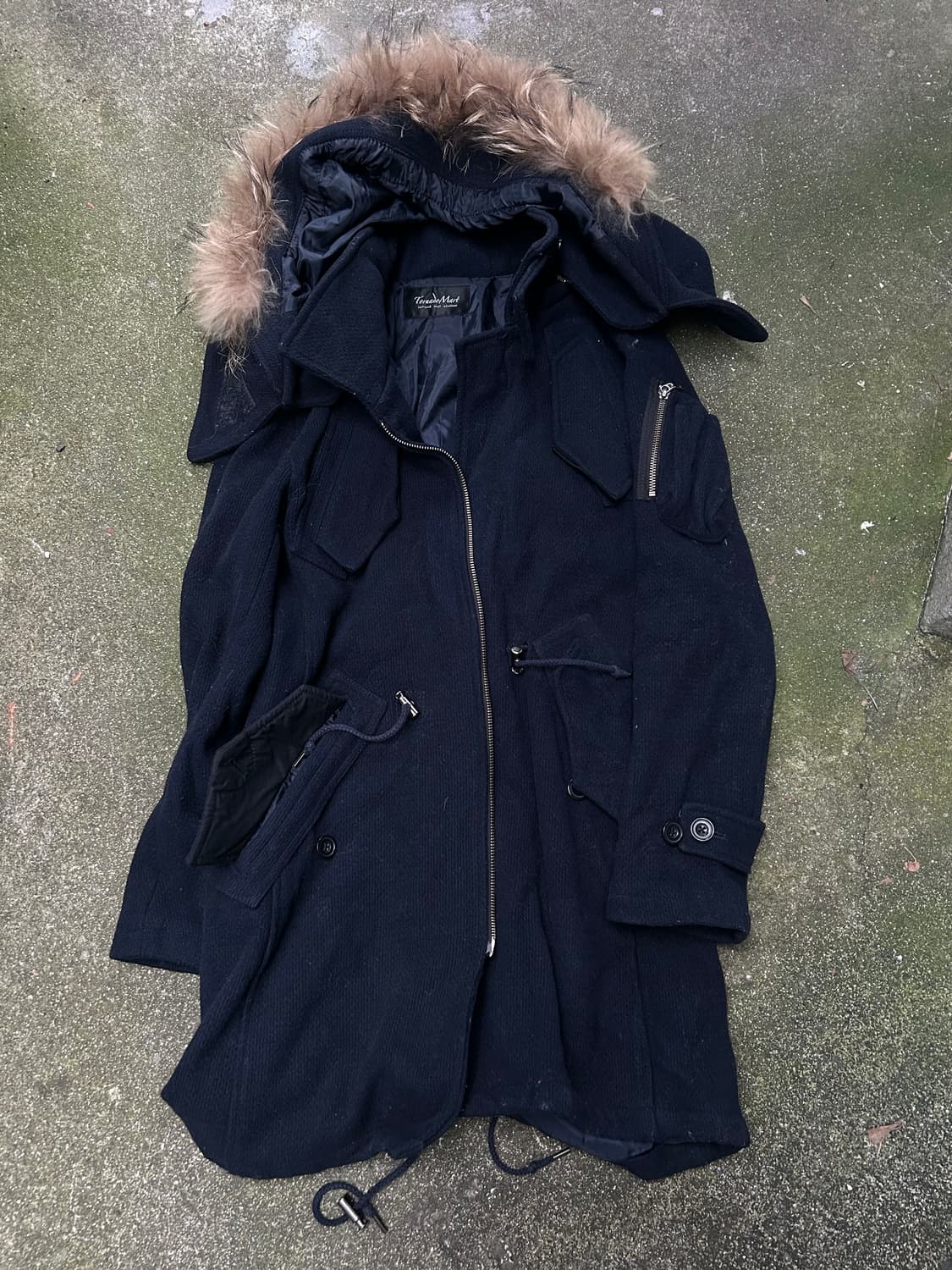 2000s 토네이도마트 v-kei 퍼 코트 자켓 상품이미지3