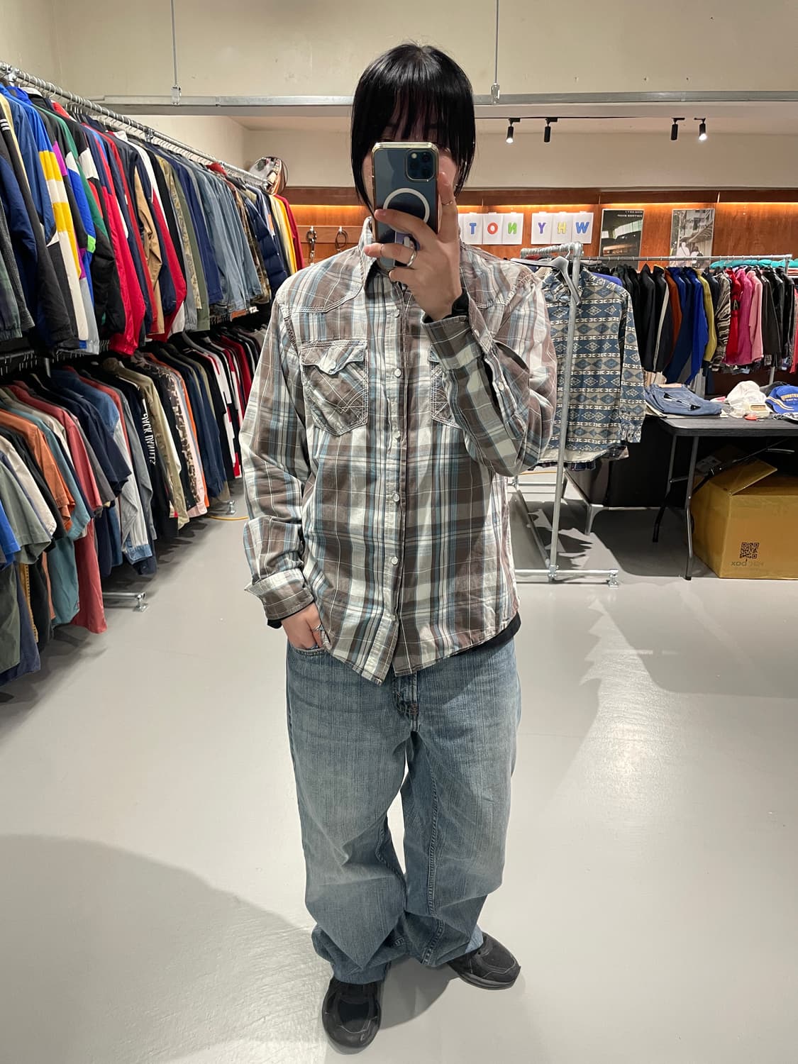 빈티지 웨스턴 체크 셔츠   상품이미지4