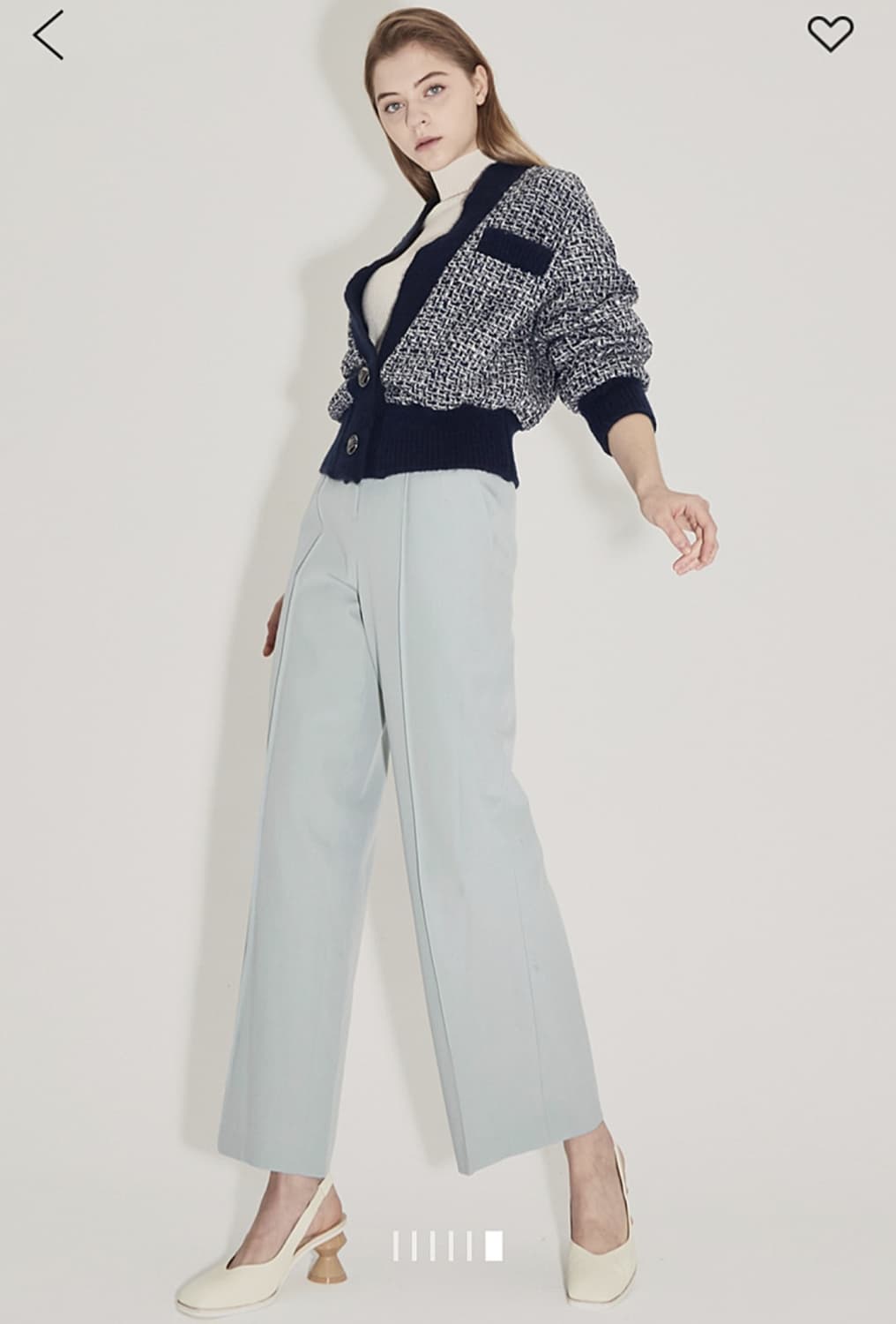 (1회 착용)랑방컬렉션 테이퍼드 팬츠 55사이즈 상품이미지1