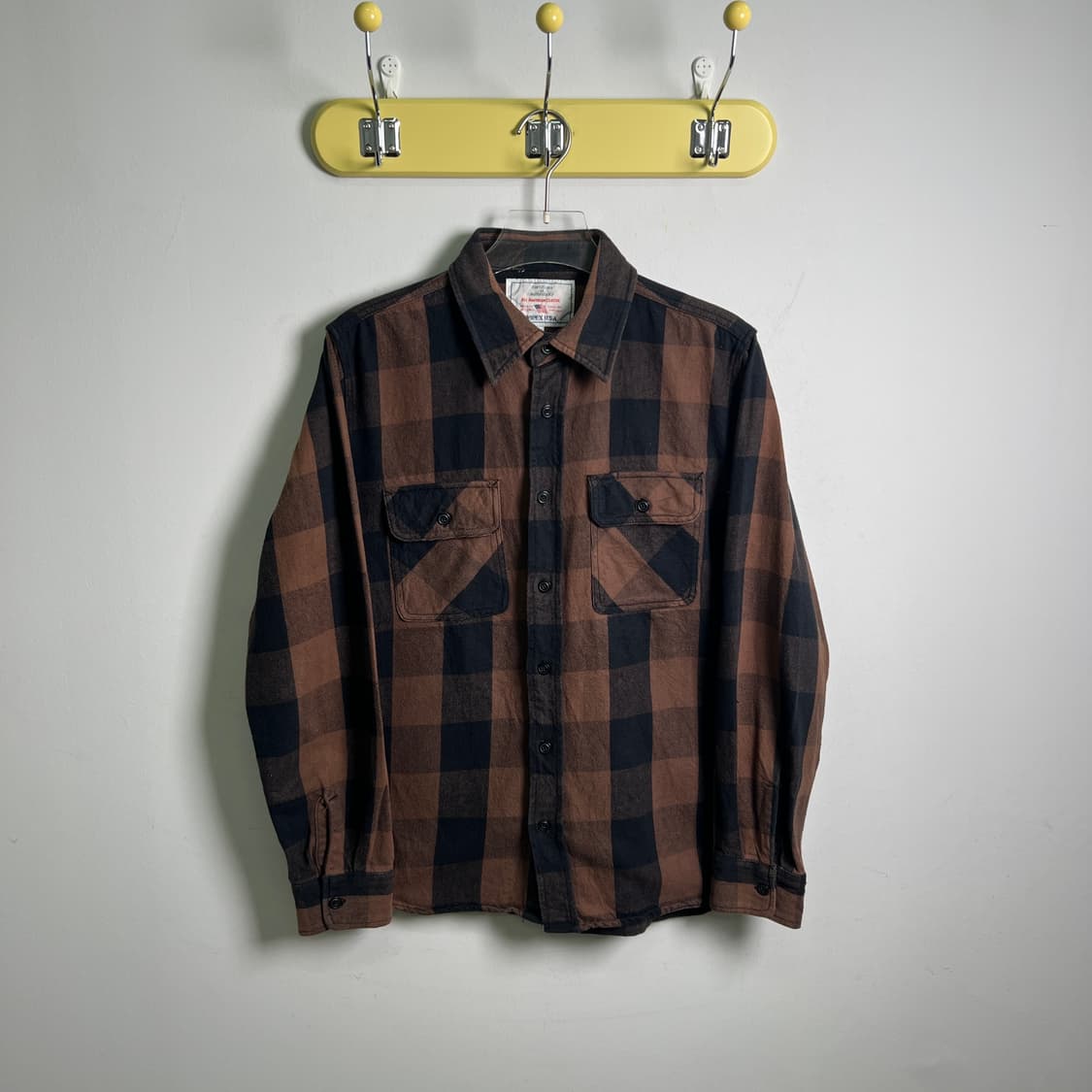 아비렉스 체크 헤비 코튼 플란넬 셔츠 M 상품이미지1