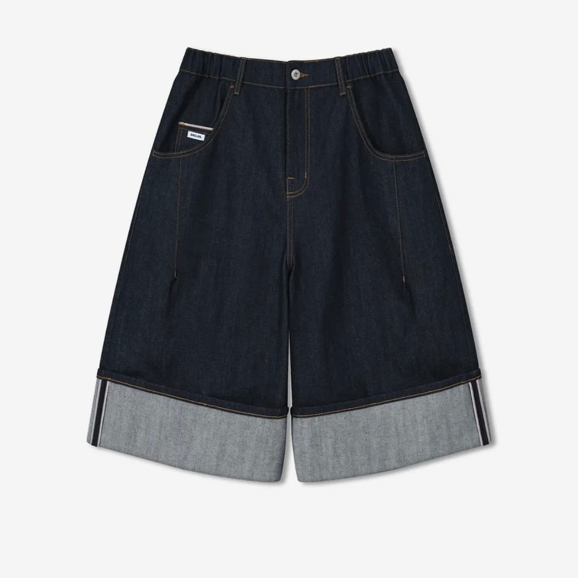 앵글런 turn up selvedge denim half pants  상품이미지1