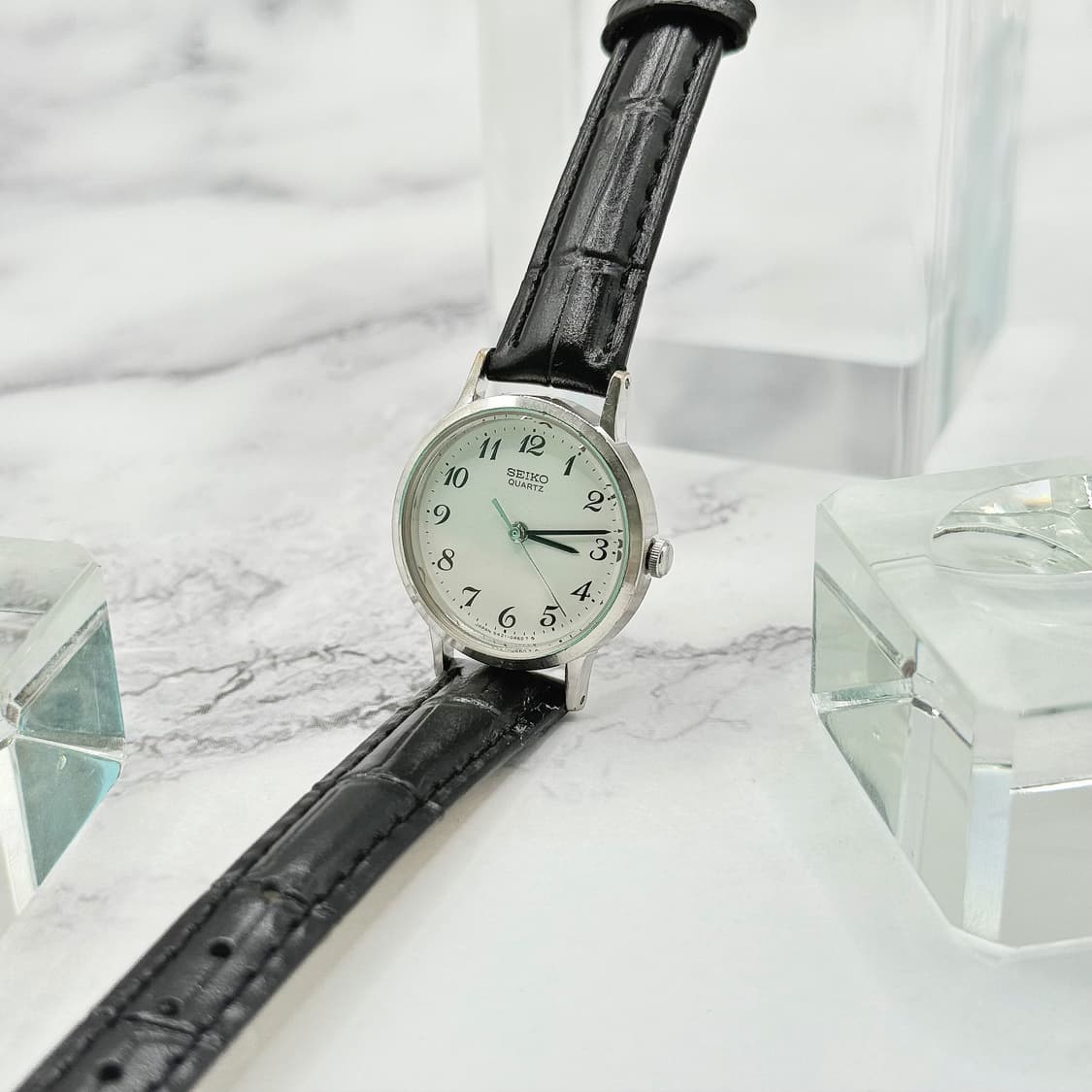 80s90s 빈티지 세이코 클래식 화이트 아라빅 미니멀 워치  상품이미지1