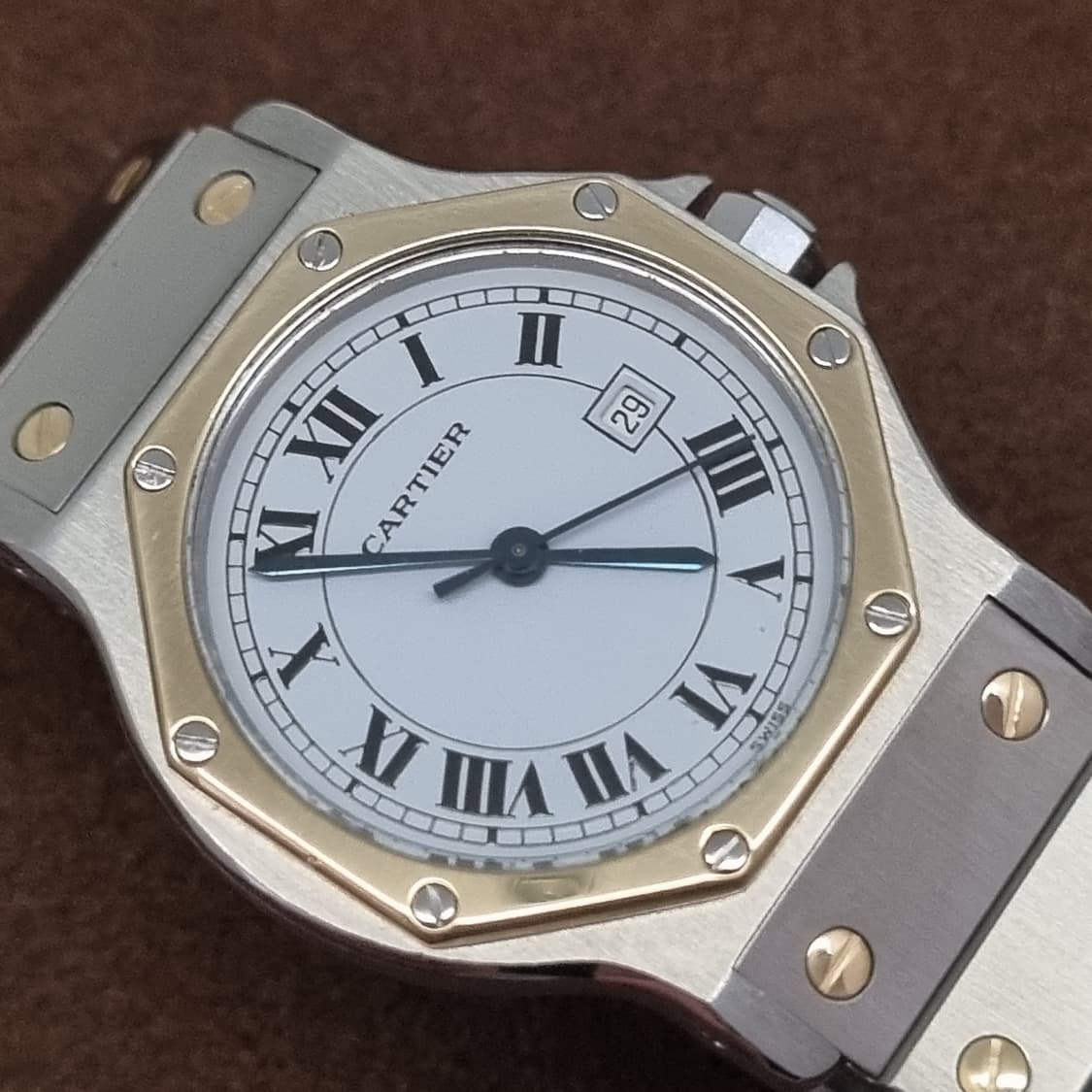 까르띠에 산토스 90s 18K 오토메틱 30mm 시계 상품이미지2