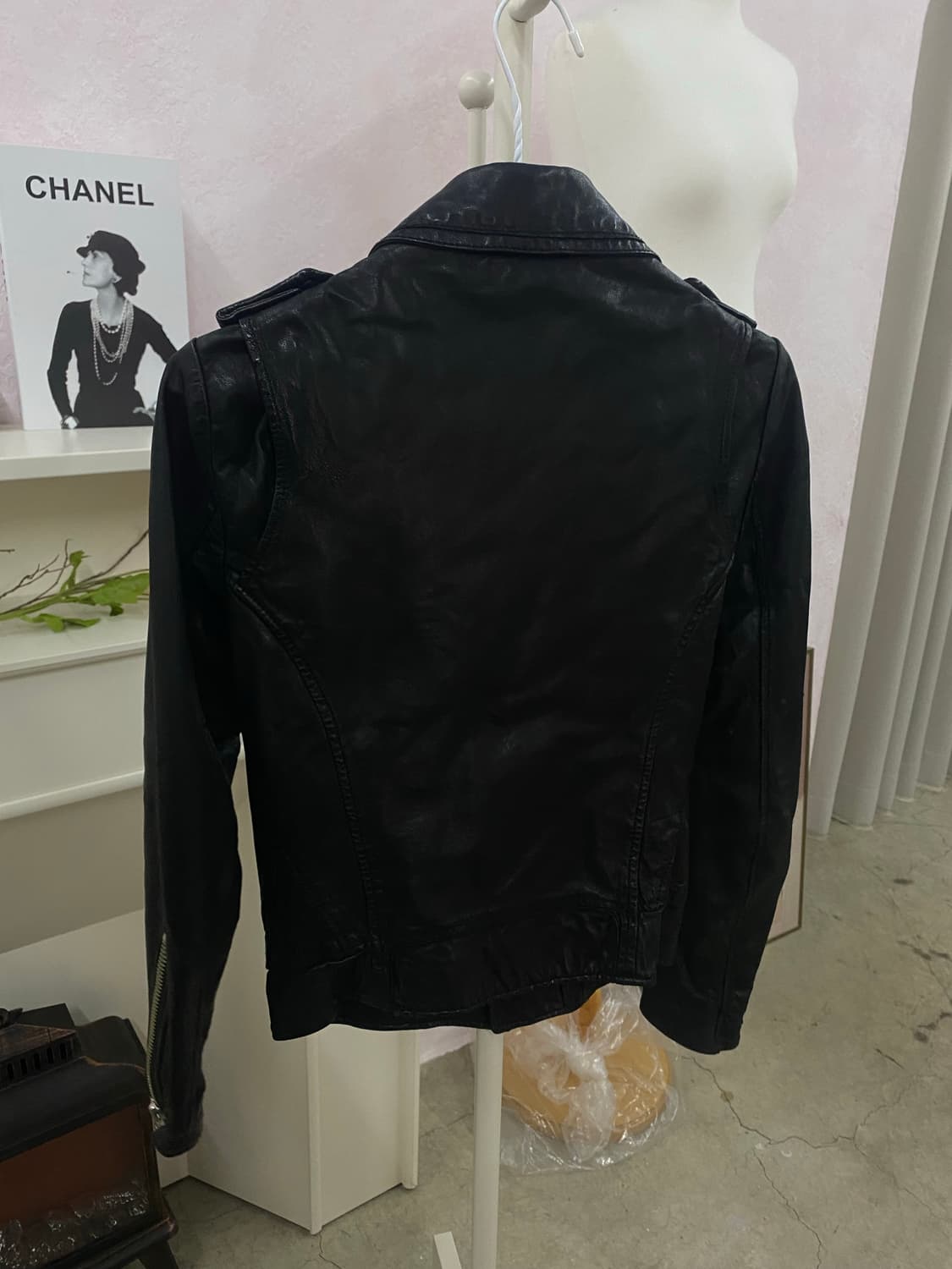 리얼 양가죽 여성 라이더 가죽 자켓 상품이미지2