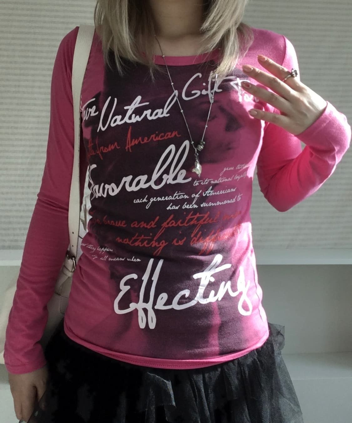 jpn vintage hot pink punk printing t 상품이미지4