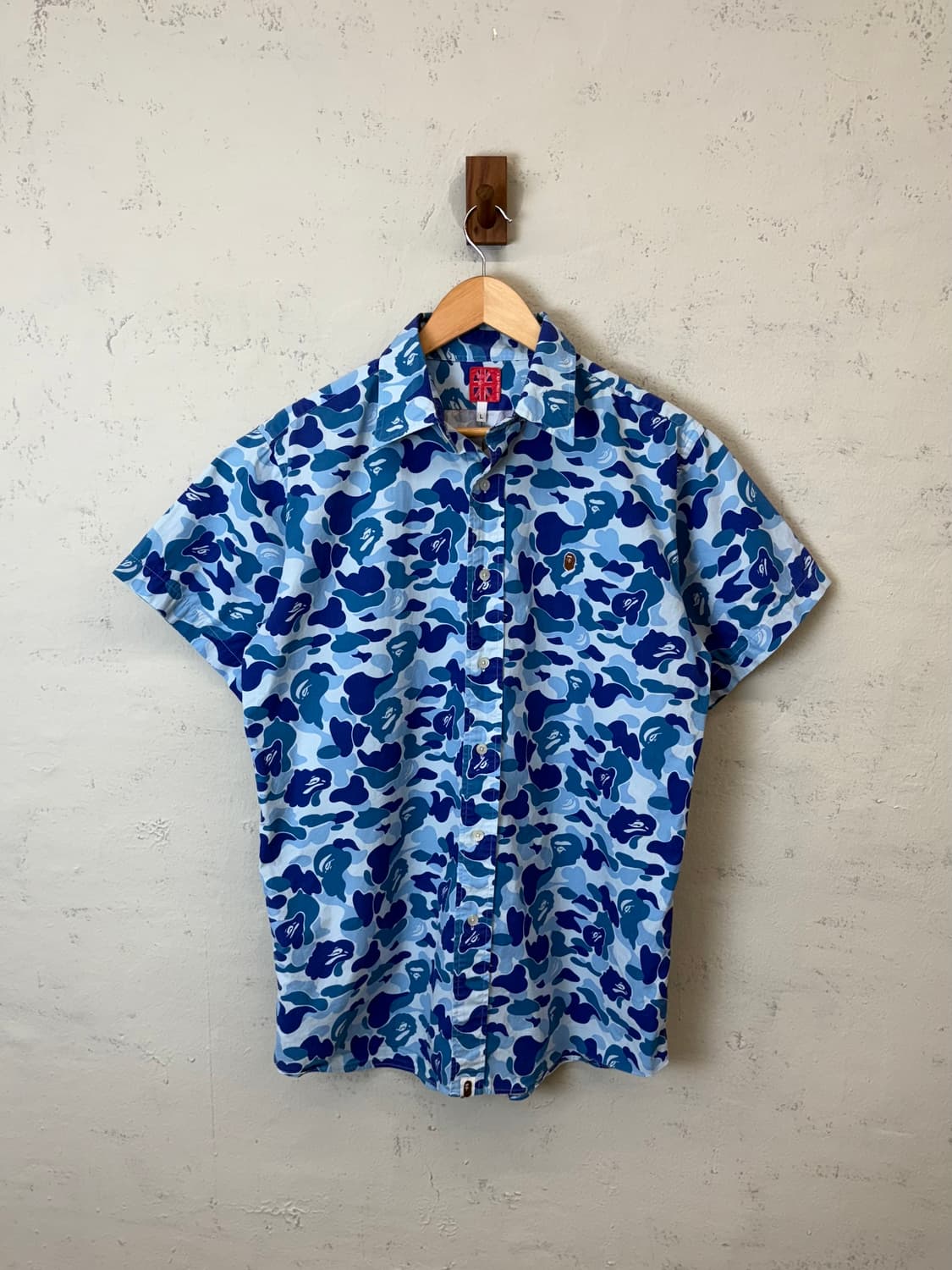 Bape 베이프 빈티지 블루 카모 반팔 셔츠 상품이미지1