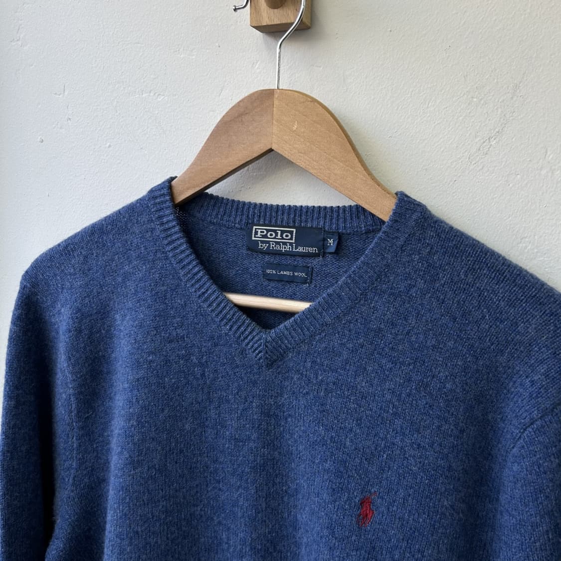 15574 - 폴로 랄프로렌 블루 브이넥 울 니트 (램스 울 100%) 상품이미지3