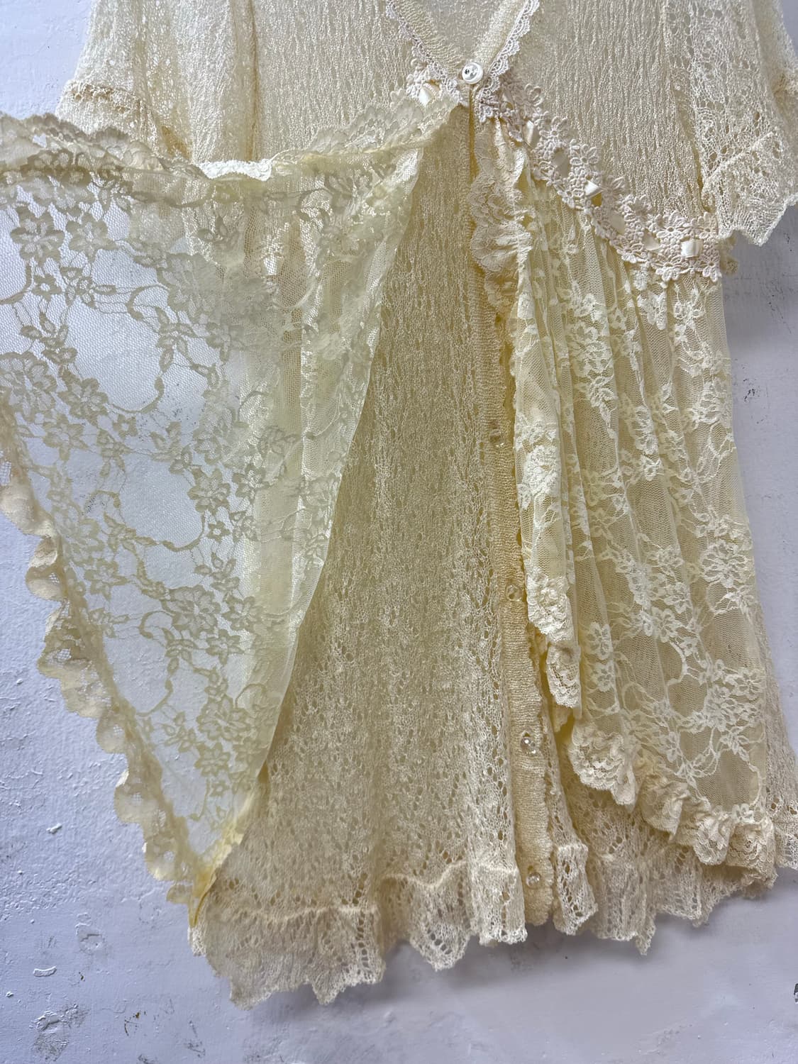 일본빈티지 Axes Femme엑시즈팜레이스 페어리 레이어드 프릴 가디건 상품이미지4