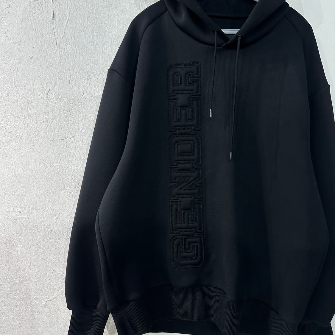 준지 네오프렌 레터링 후드티 50 상품이미지2