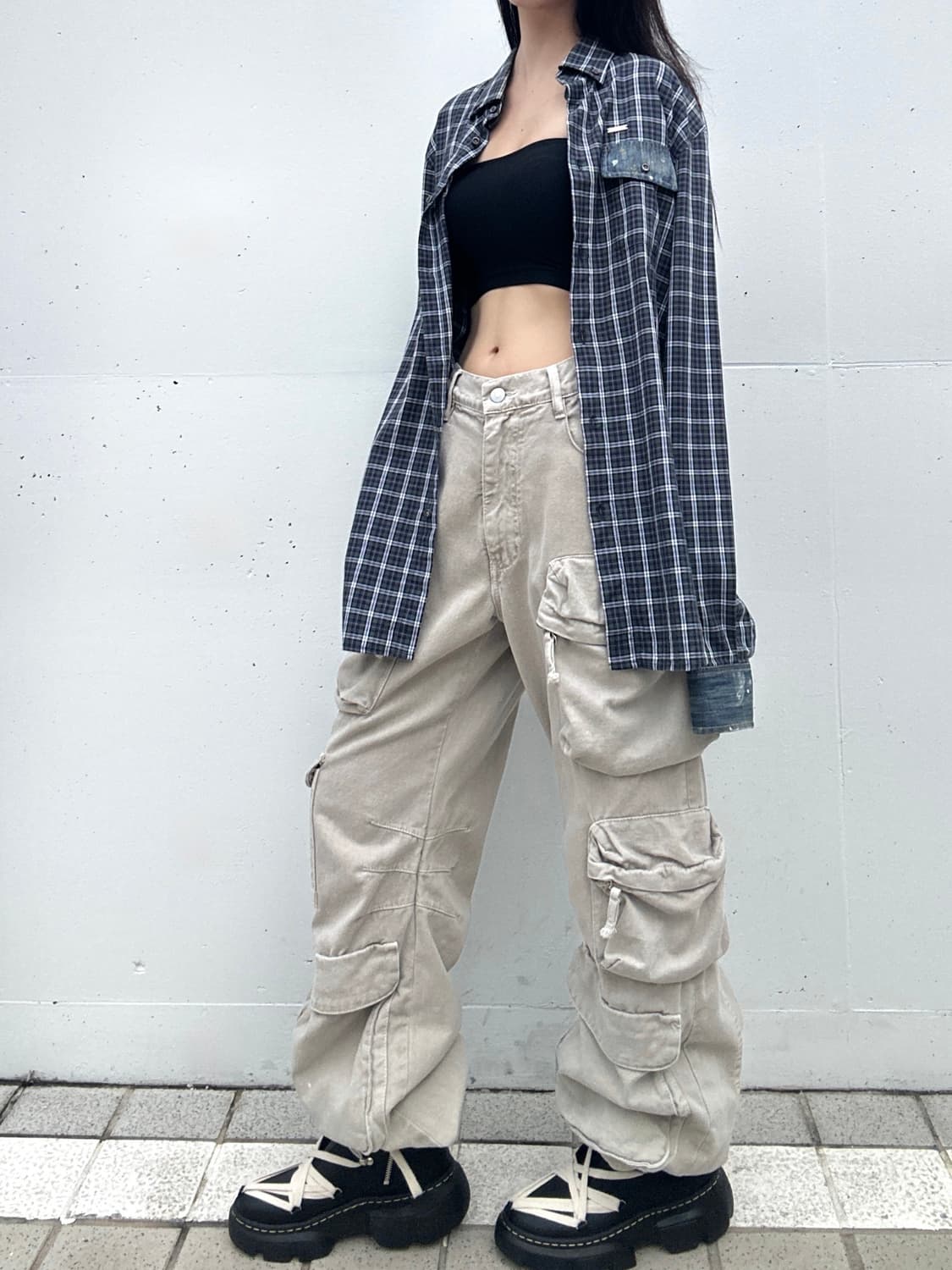 DSQUARED 2 check & denim mix shirt  상품이미지9