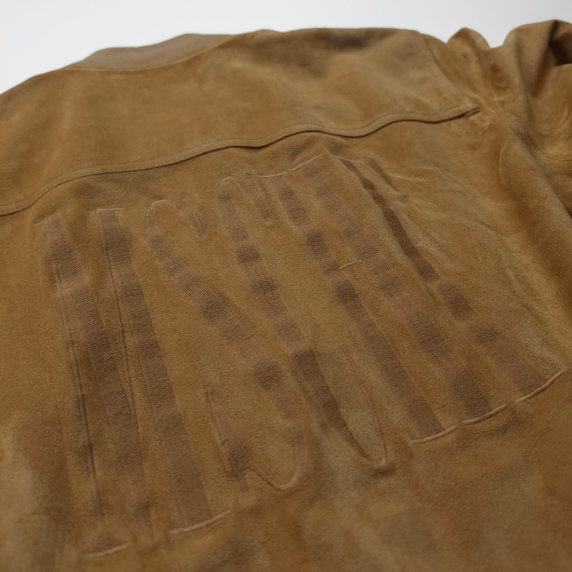 미스치프 빅로고 브라운 스웨이드 크롭 자켓 (S) 상품이미지3