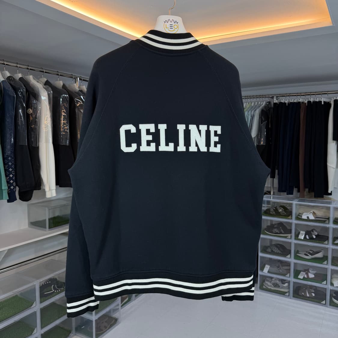 [리오브] 셀린느 테디 백로고 컬리지 바시티 자켓 상품이미지2