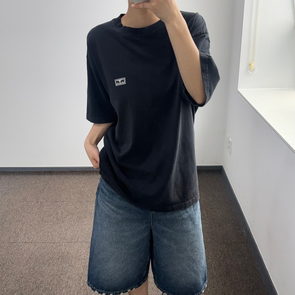Obey 오베이 백 포인트 그래픽 블랙 반팔  상품이미지1