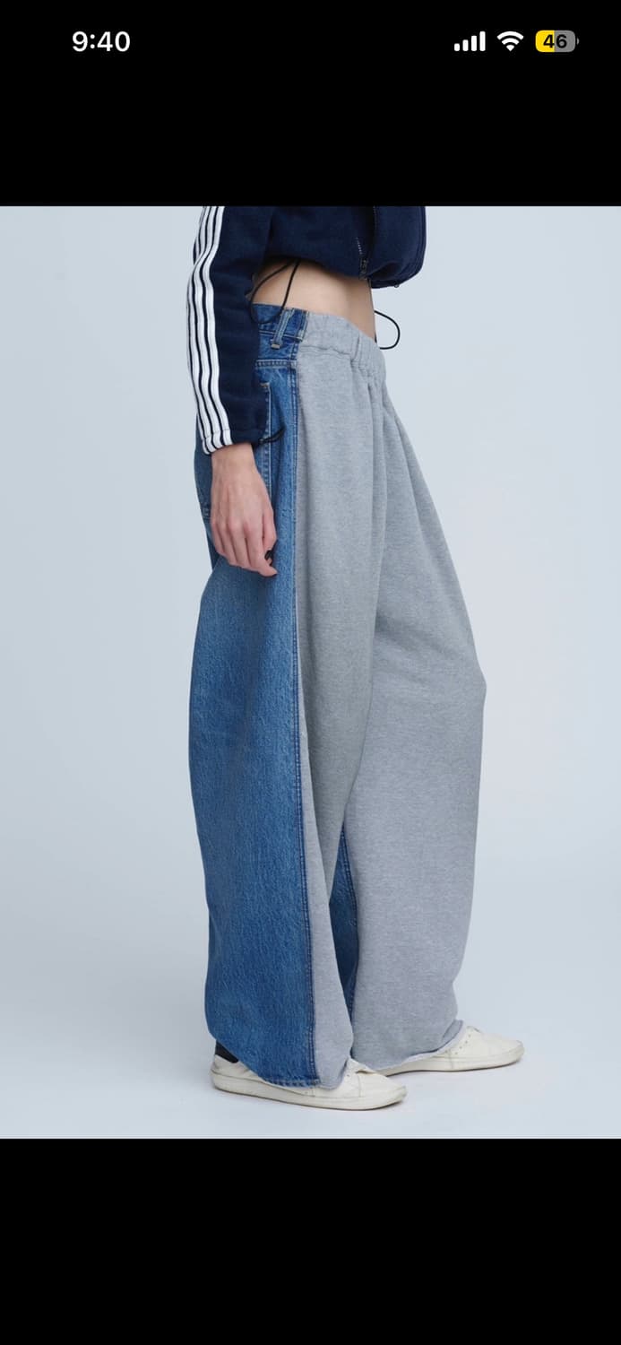 INSCRIRE 스웻데님팬츠 새상품 상품이미지3