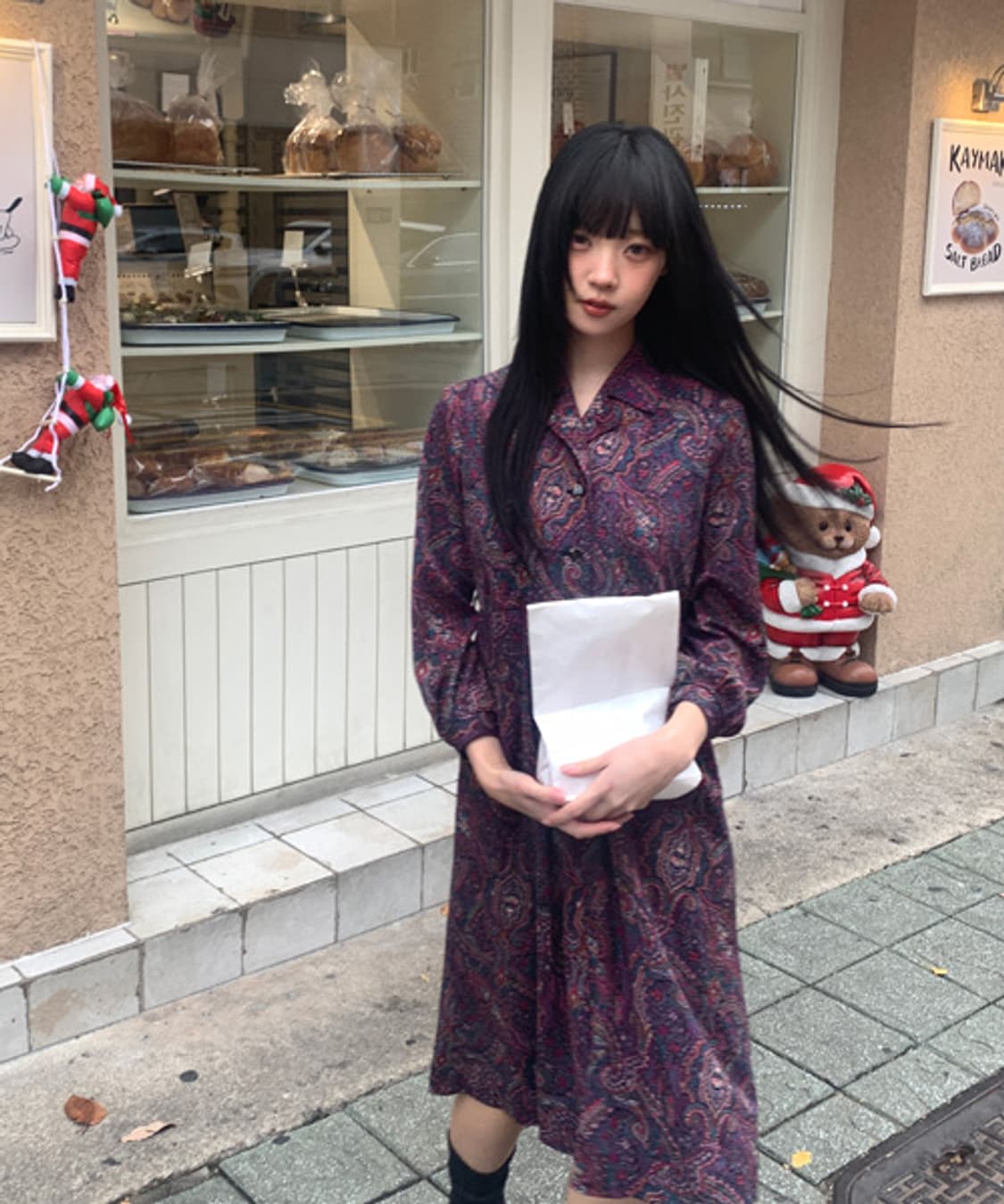 Oriental Collar Shirts Dress 상품이미지1