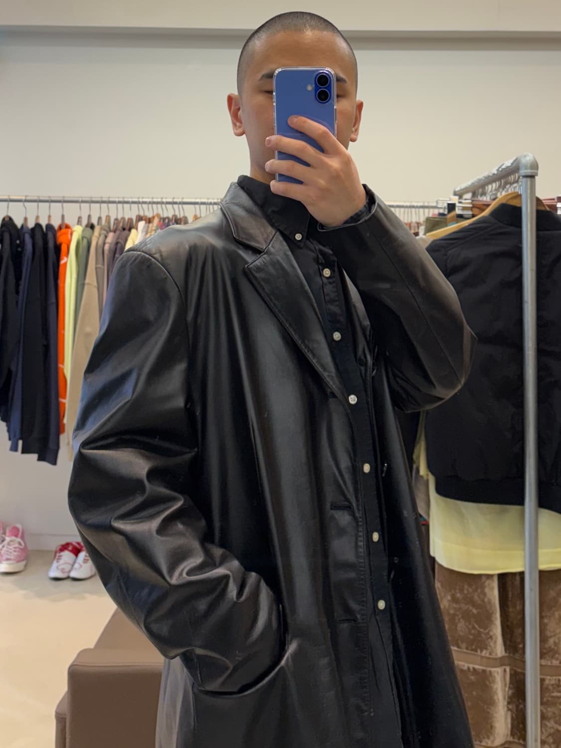 지안니 아르미 롱 레더 자켓 상품이미지9