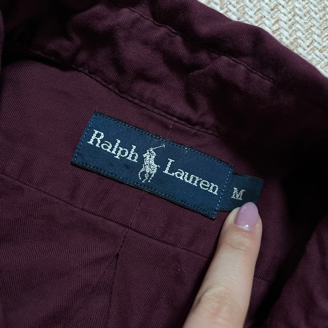 [정품] 폴로 버건디 / 멀티포니 셔츠 [ M ] 상품이미지5