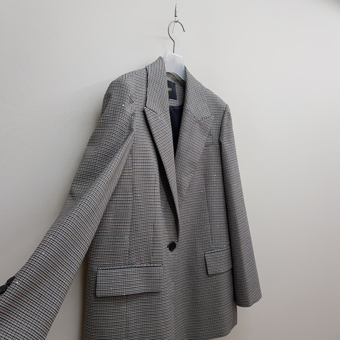 마쥬 MAJE 2025 하운드투스 체크 싱글 자켓 36사이즈 상품이미지3