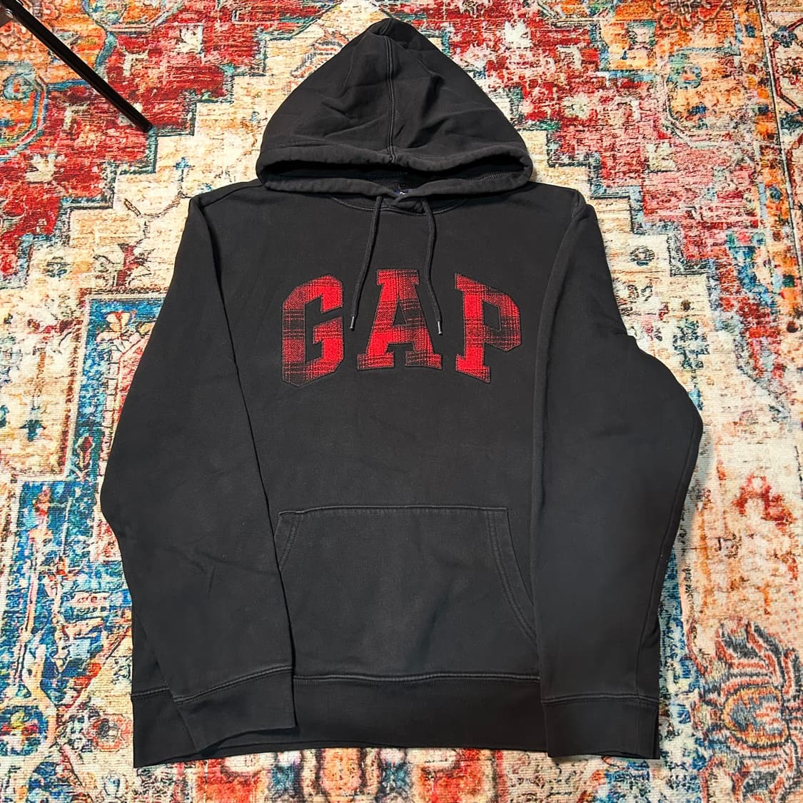 [XL] GAP 체크로고 후드티 상품이미지1