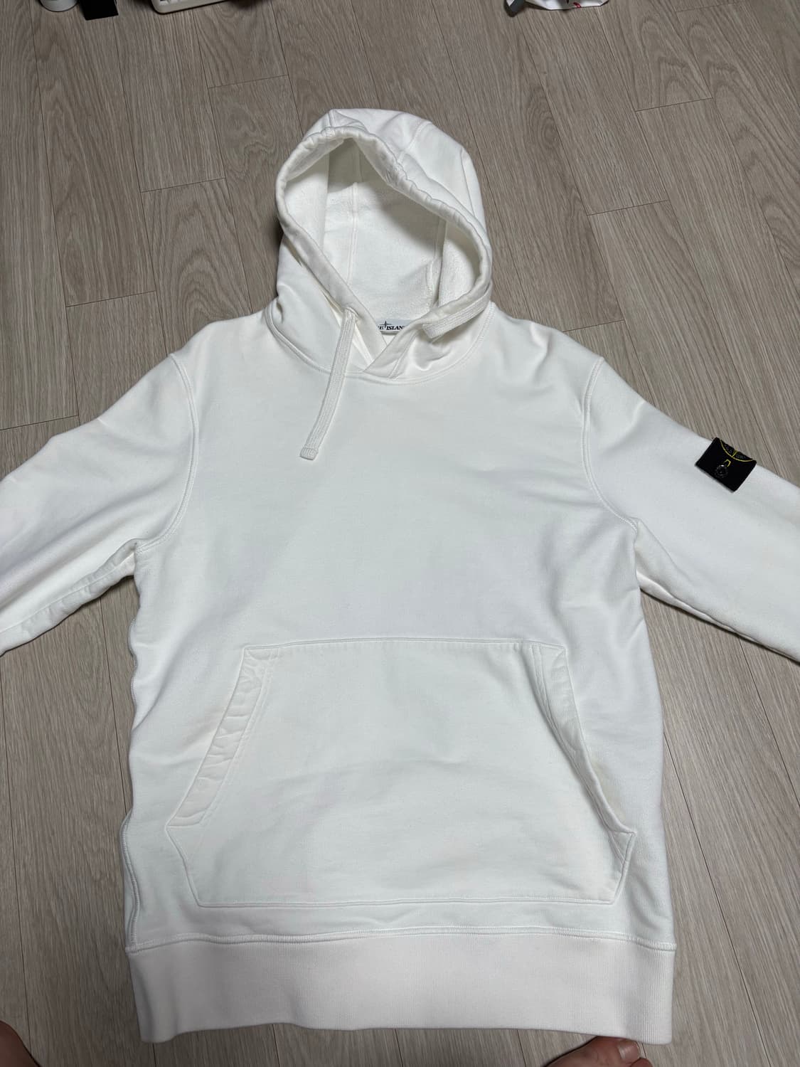 스톤아일랜드 흰색 후드티 상품이미지1