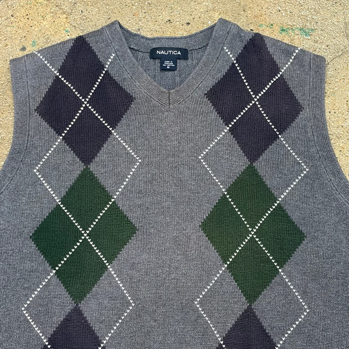 미국 빈티지 노티카 아가힐 코튼 니트 베스트 니트조끼 상품이미지2