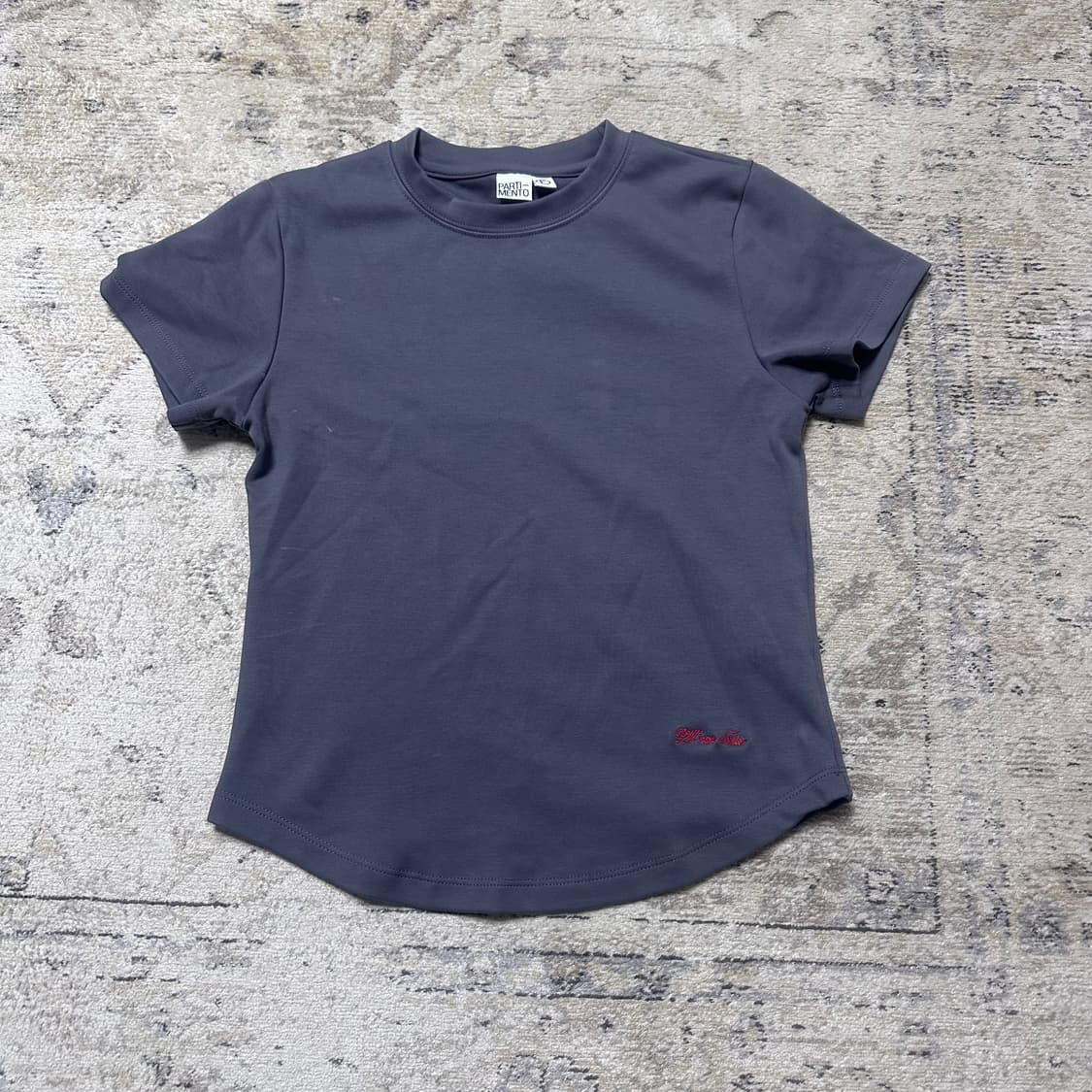 파르티멘토우먼 90s short sleeve tee (차콜/화이트) 상품이미지3