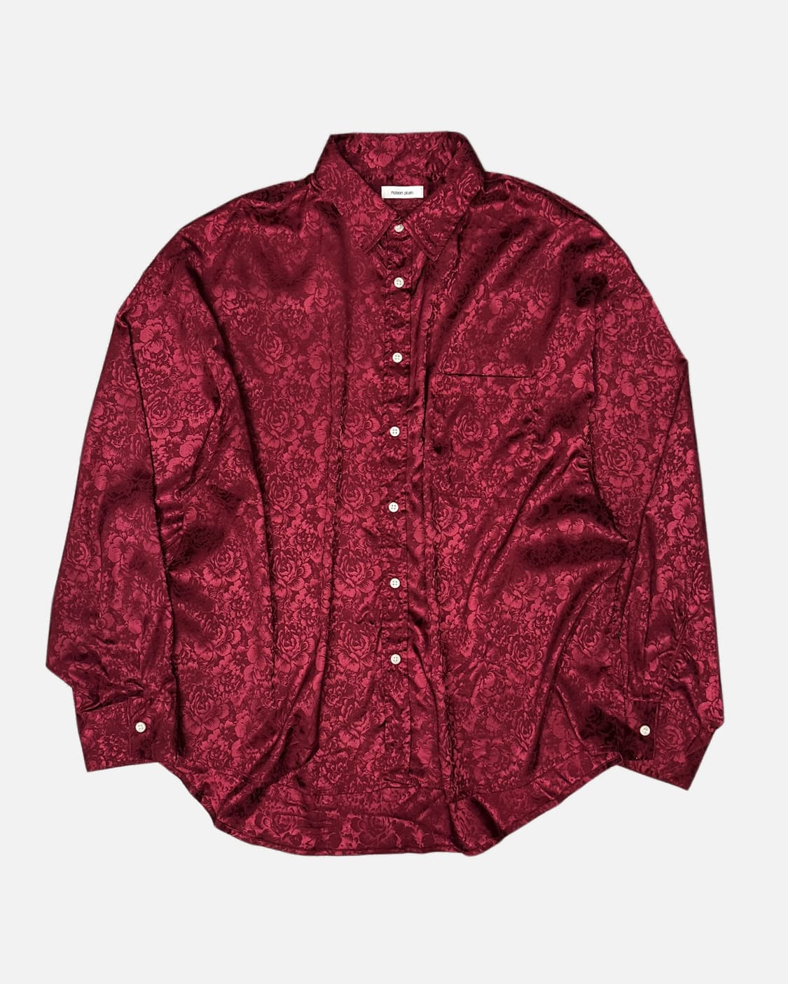 gothic rose red silky shirt 상품이미지1