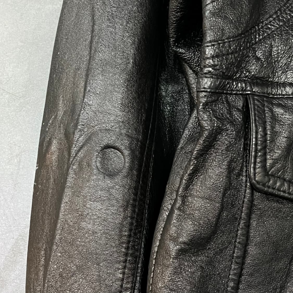  리얼레더 투포켓 봄버 자켓 y15202 상품이미지4