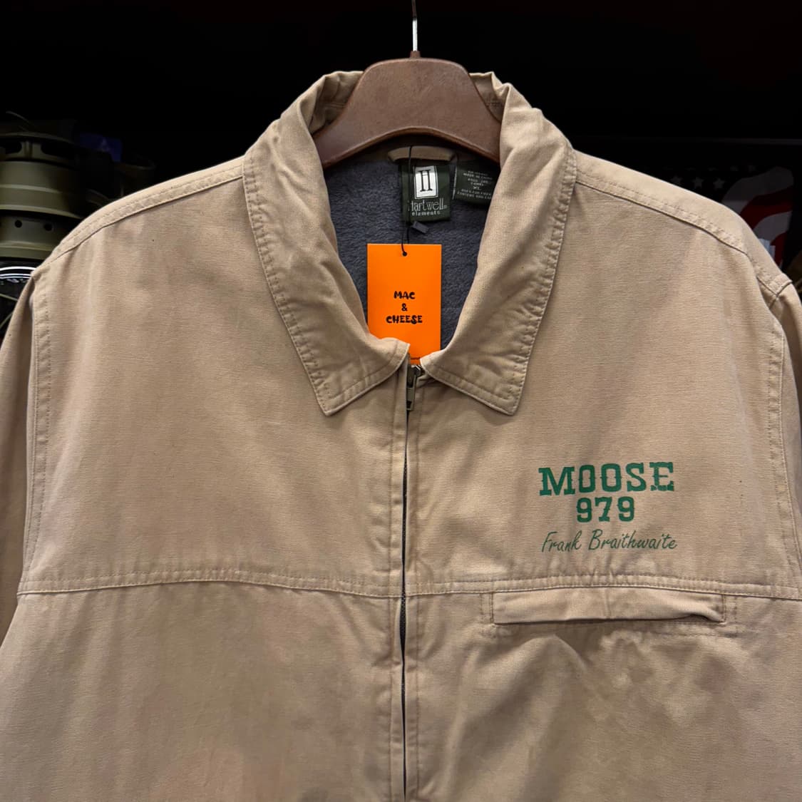 90s 빈티지 Moose 프린팅 블랭킷 라이닝 워크 디트로이트 자켓 상품이미지3