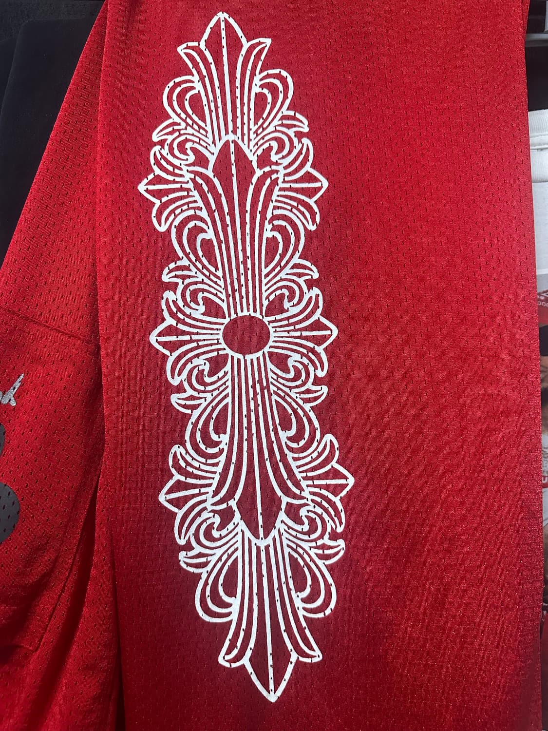 (L)크롬하츠 매티 보이 저지 메쉬 팬츠 레드 상품이미지3