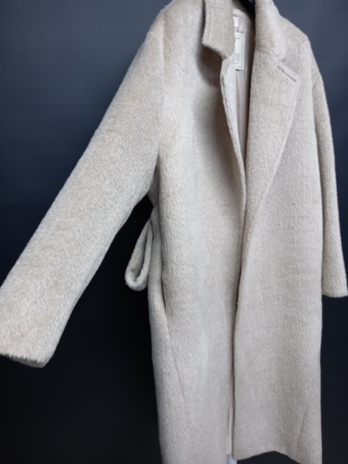 새 시에 SIE 알파카 맥시 롱 코트 F 44-77 상품이미지4