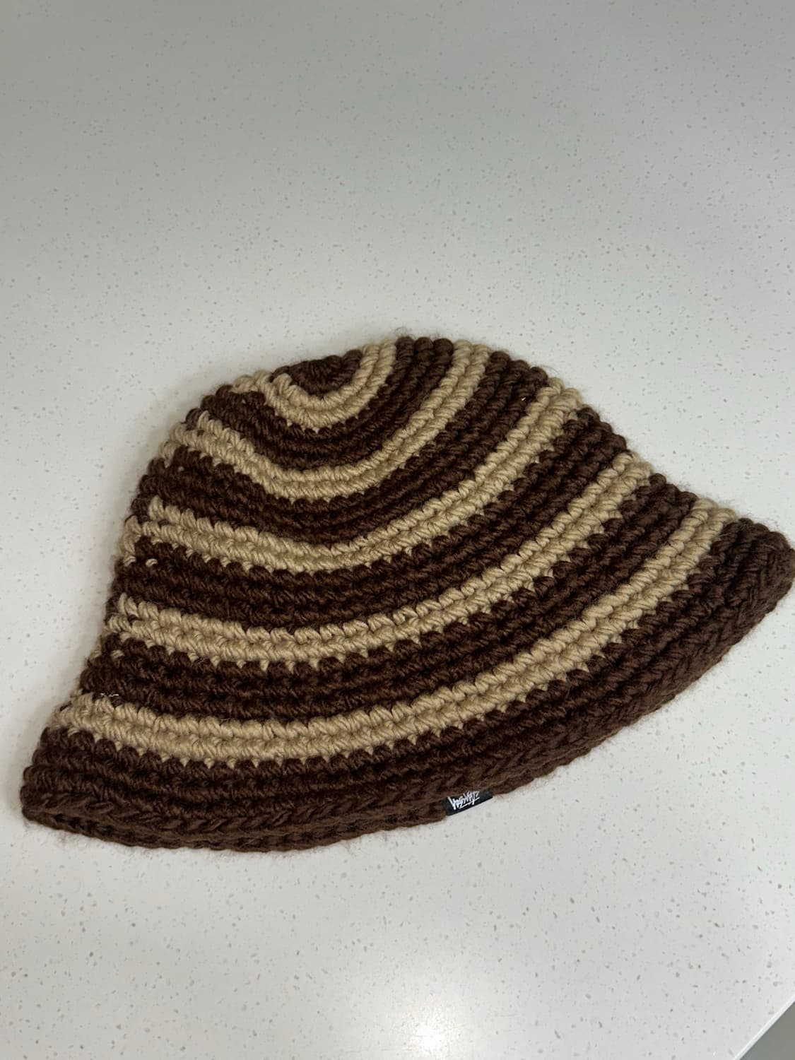 Stussy 스투시 스월 니트 버킷햇 브라운 상품이미지5