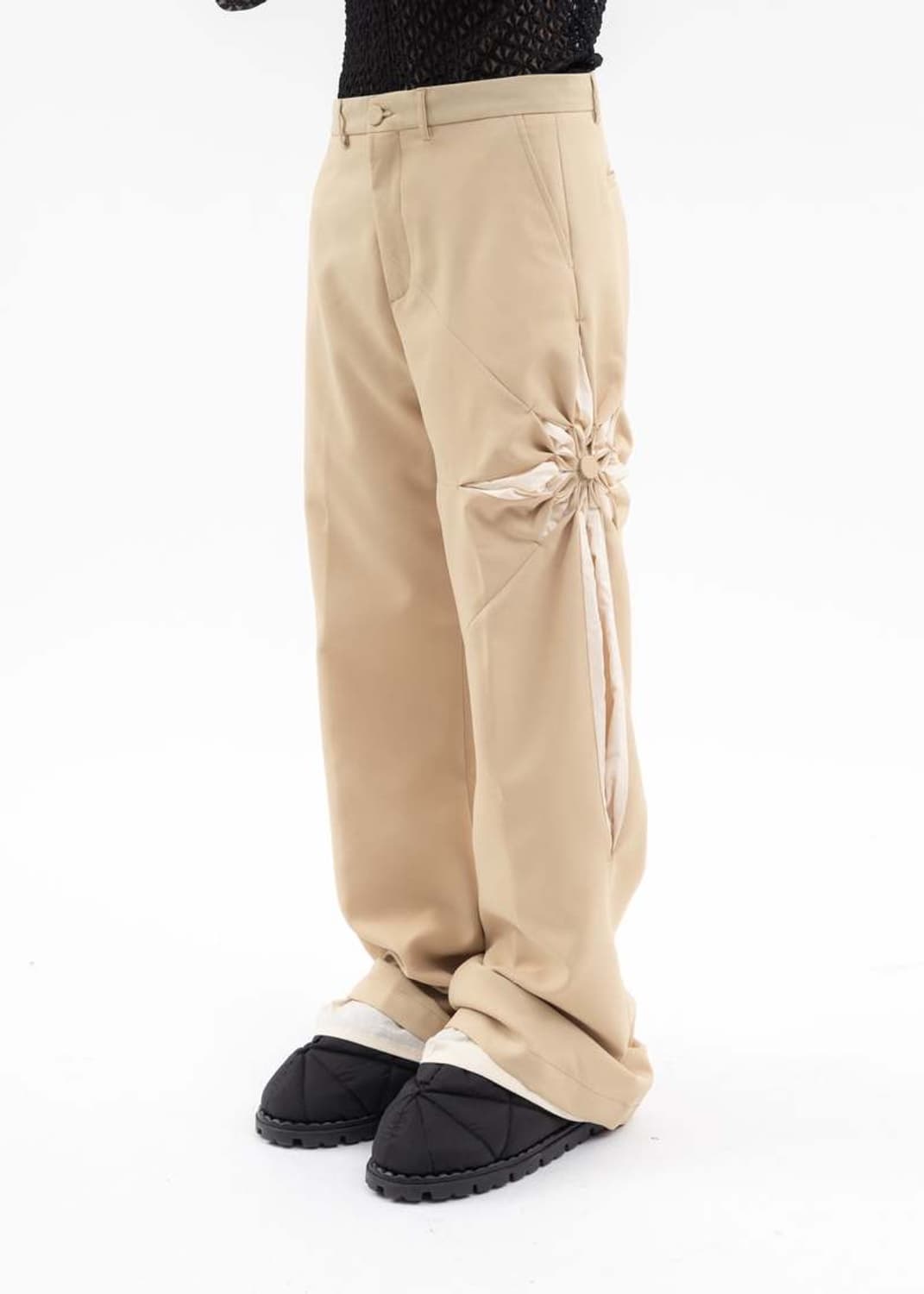 쿠시코크 오리가미 팬츠 베이지 상품이미지1