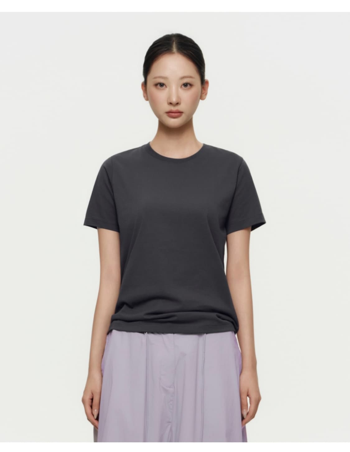 우먼즈 베이식 크루 넥 티셔츠 상품이미지1