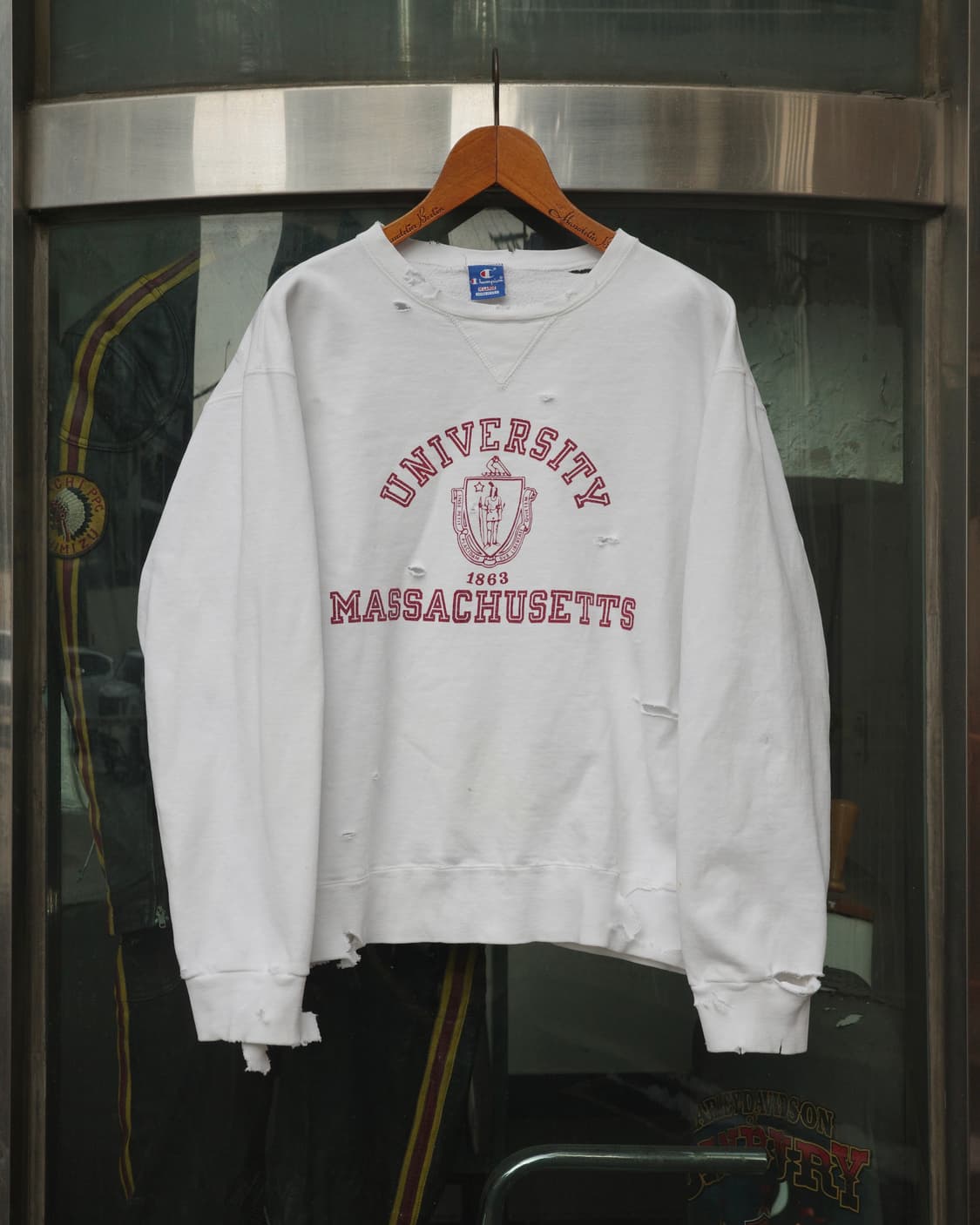 90s Champion 디스트레스드 맨체스터 유니버시티 스웻 상품이미지1