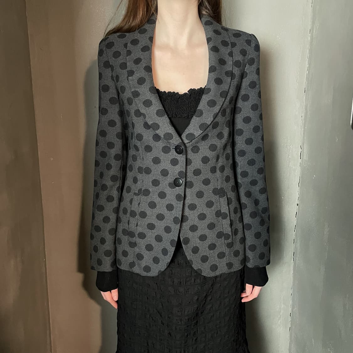 12AW 엠포리오 아르마니 폴카 도트 블레이저 상품이미지3