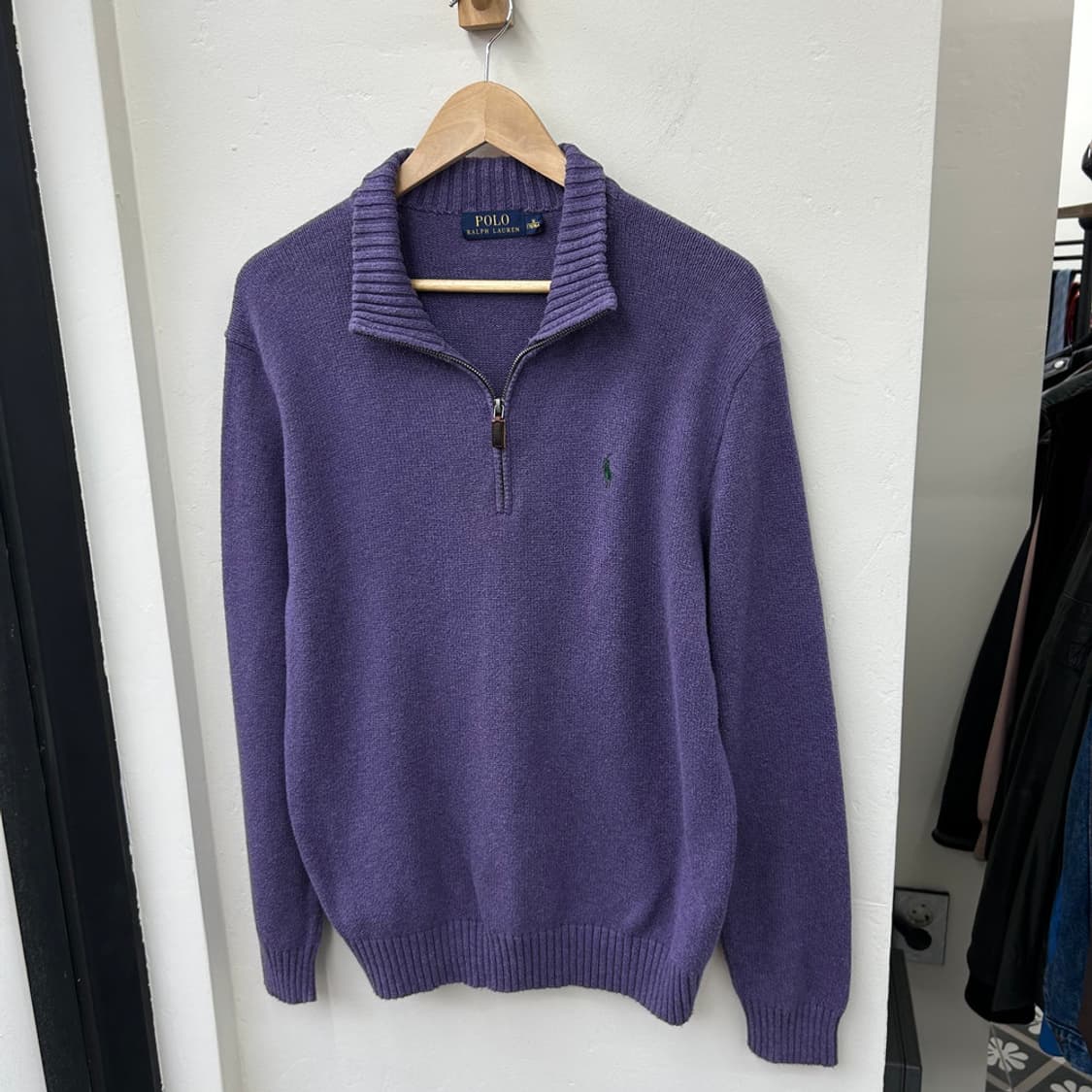 16651 - 폴로 랄프로렌 퍼플 반집업 니트 상품이미지2