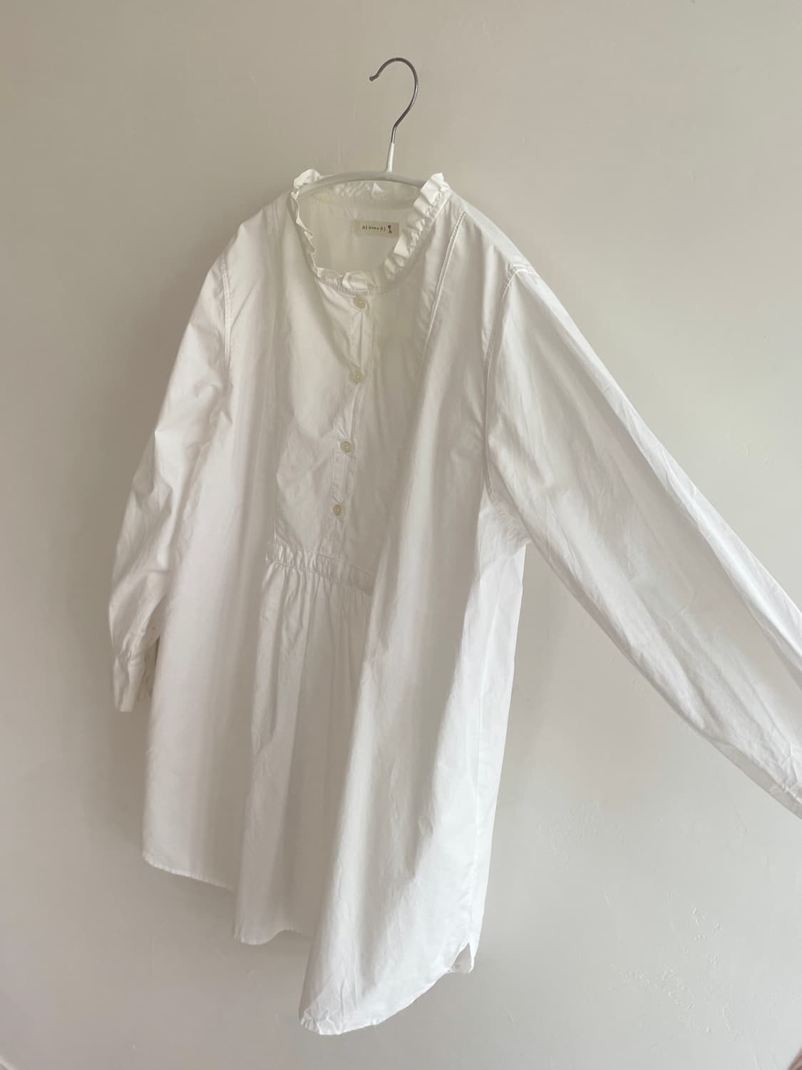 일본 빈티지 코튼 화이트 블라우스 상품이미지2