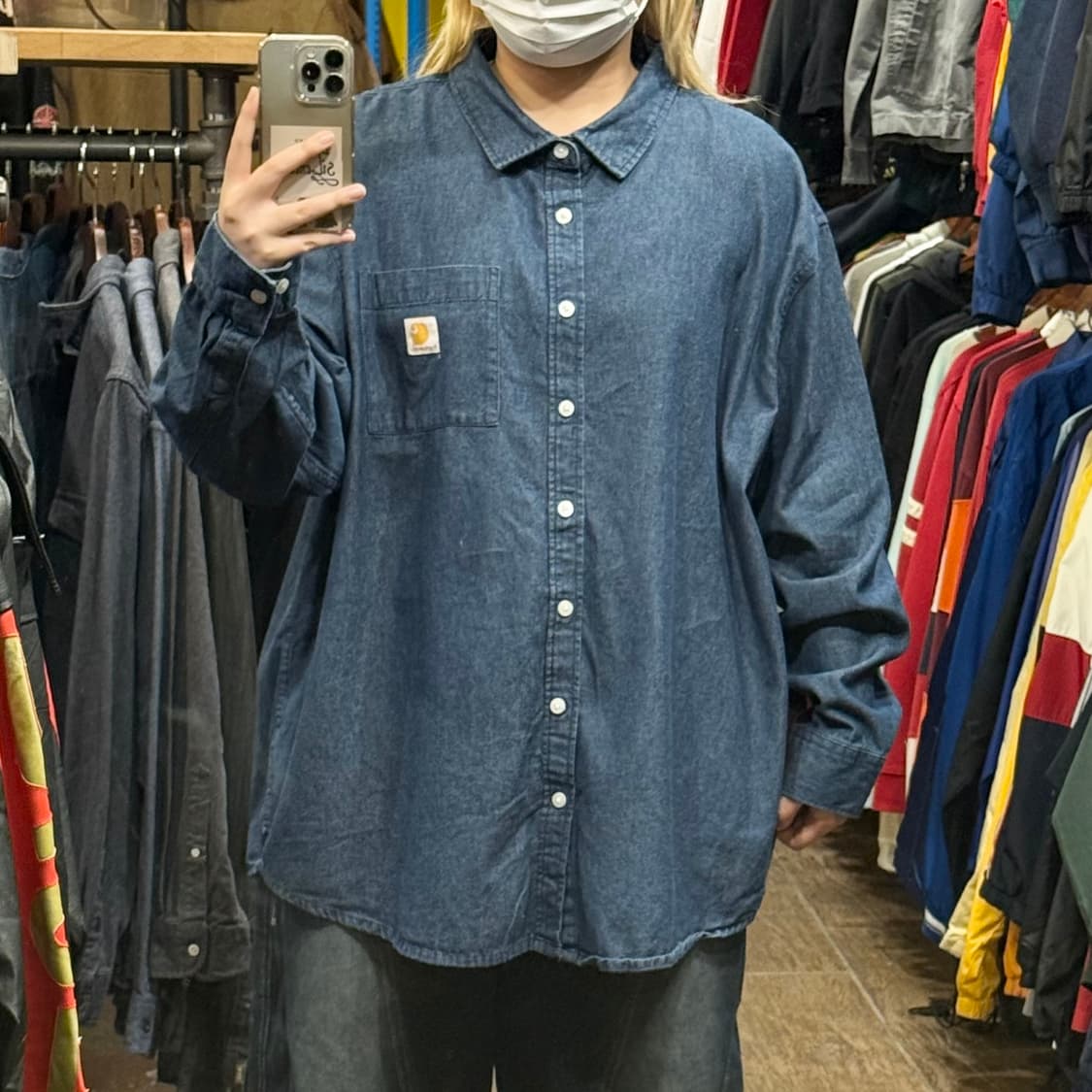 [HI] 칼하트 긴팔 데님셔츠 블루 상품이미지2