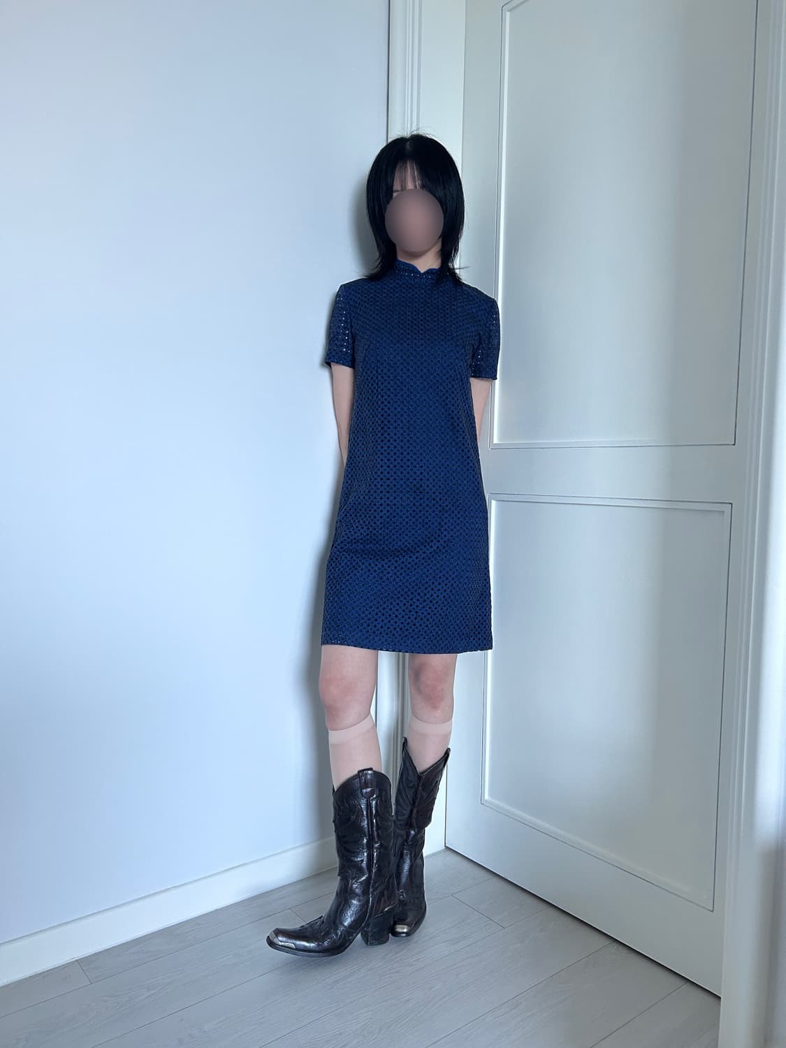 Midnight Blue Qipao-Inspired Dress/치파오 상품이미지2