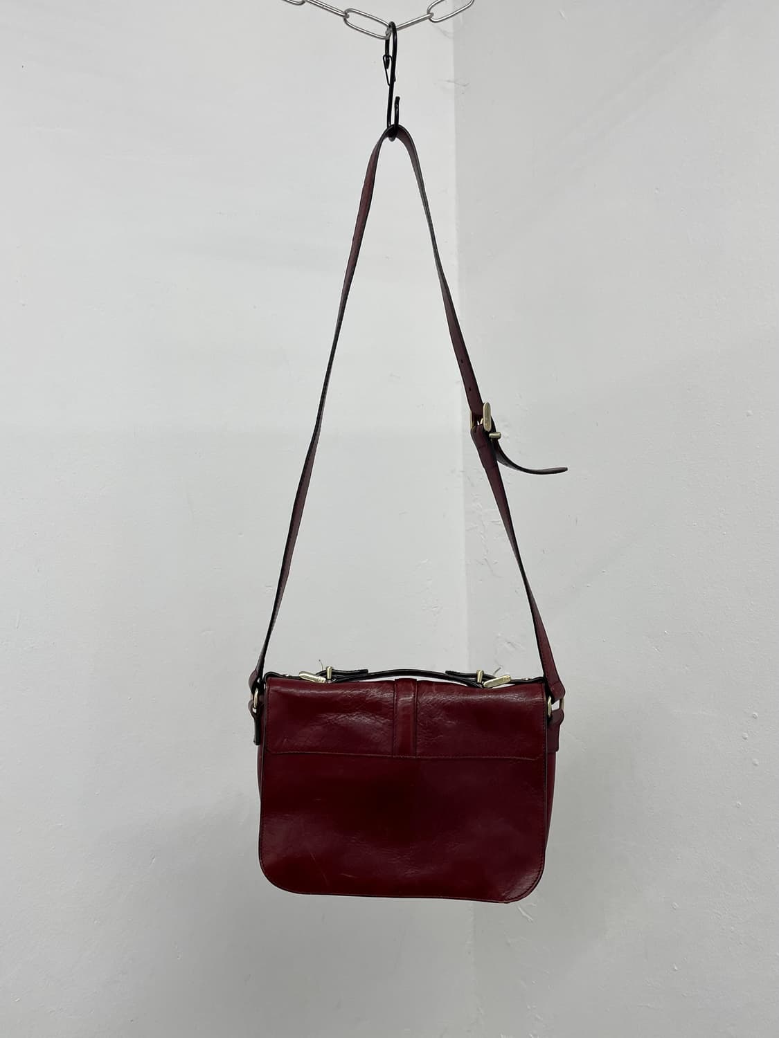 마시모두띠 버건디 리얼레더 사첼백  상품이미지10