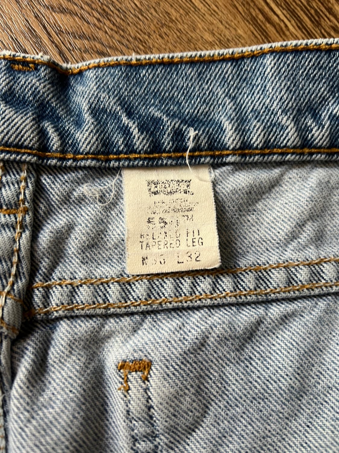 [36]90's 리바이스 USA 550 오렌지탭 빈티지 워싱 데님 팬츠 상품이미지5