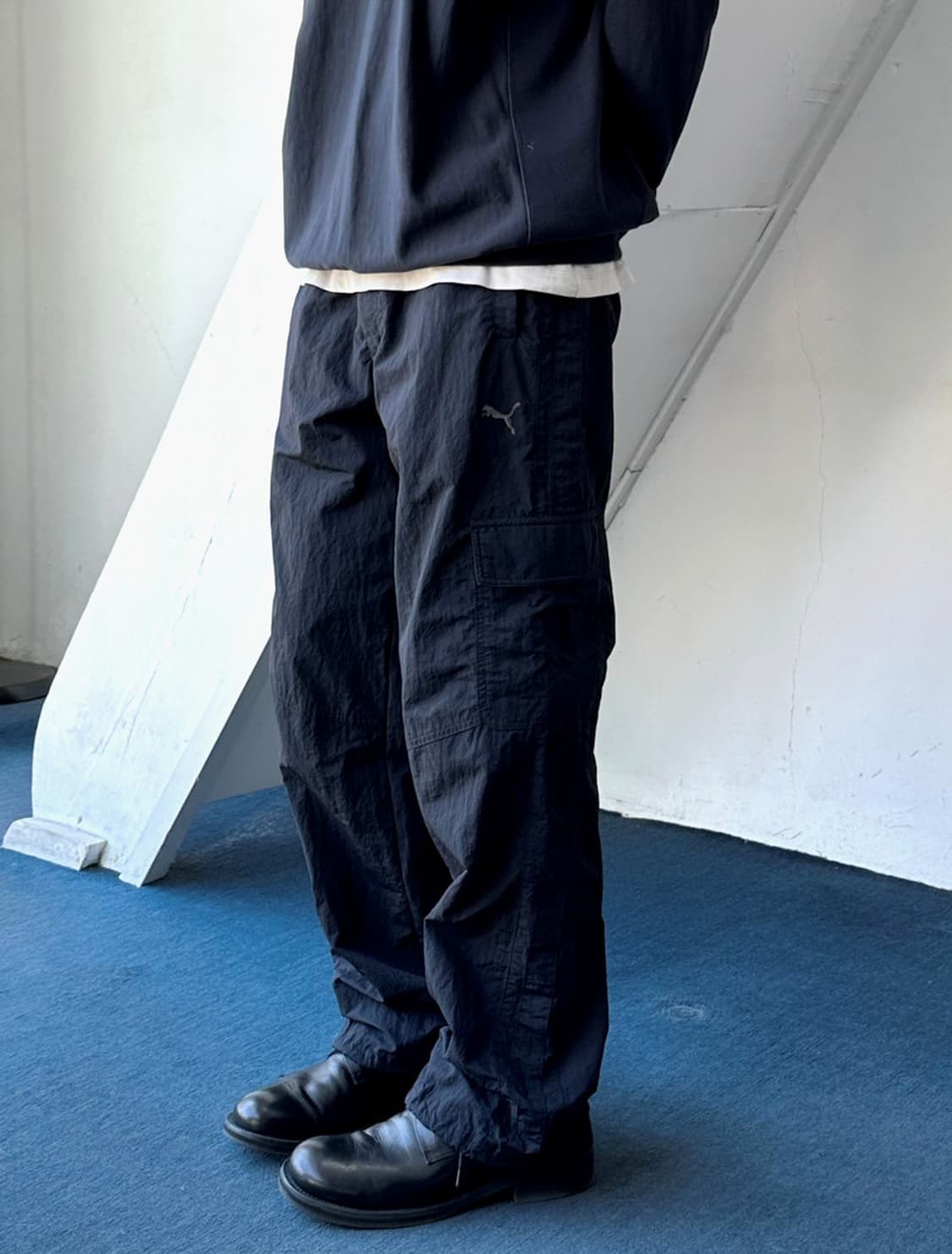 Washed nylon design cargo pants 상품이미지8