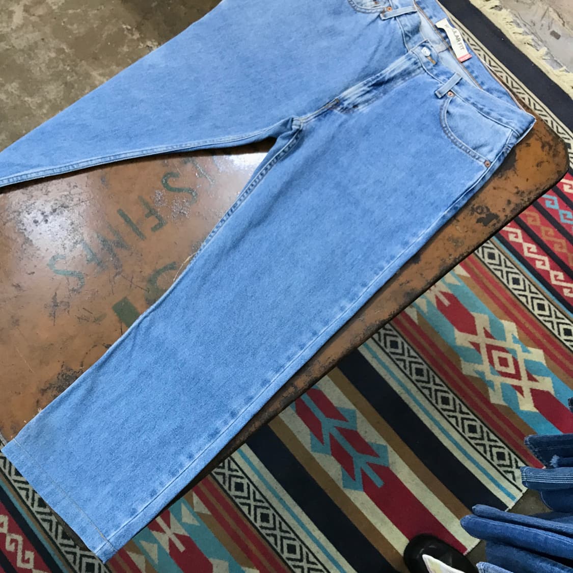 리바이스 505 연청 중청 데님 팬츠 청바지 허리 34 사이즈 상품이미지4