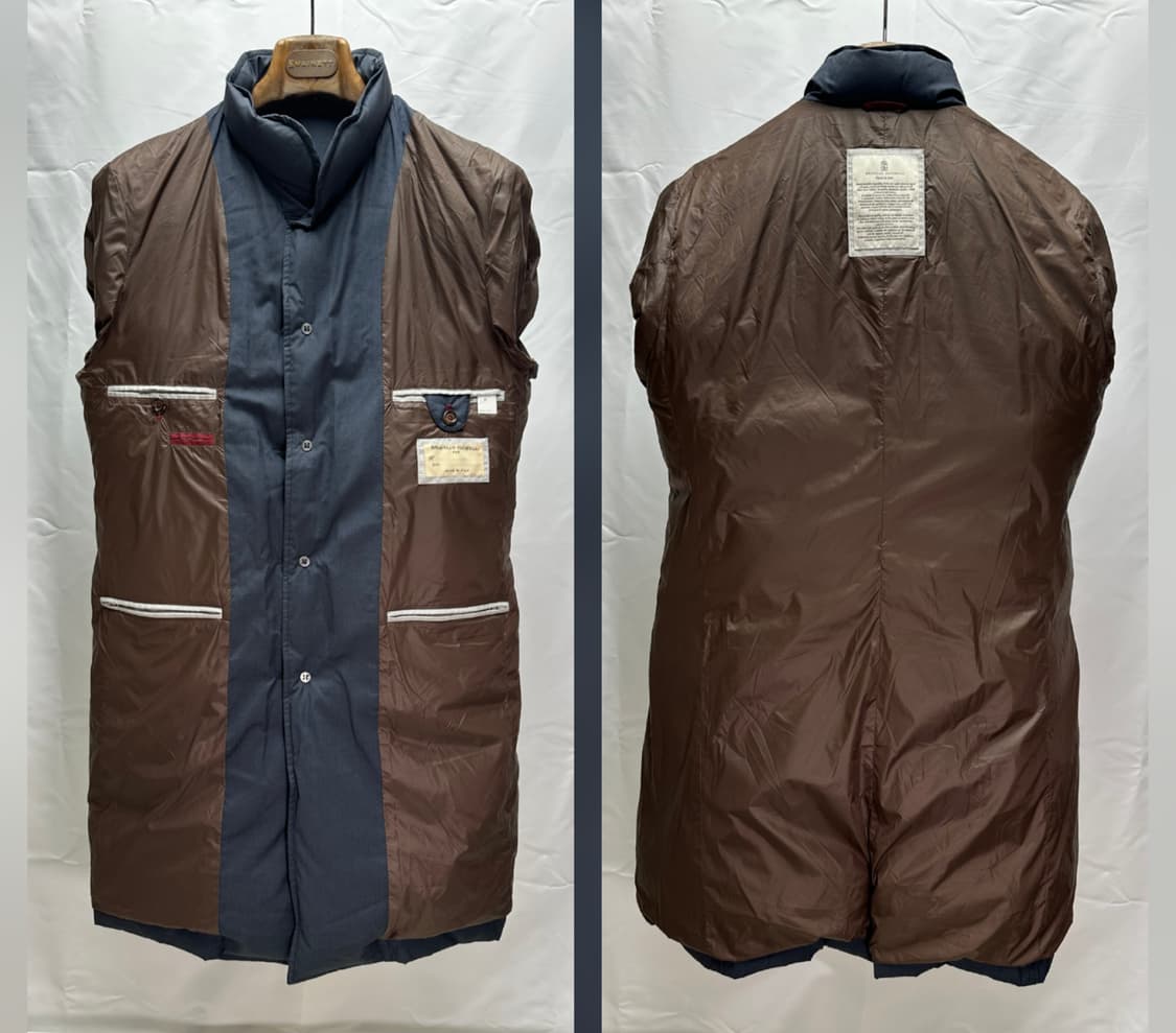 브루넬로쿠치넬리 구스다운 싱글 코트 울 실크 패딩 M(100~105) 상품이미지9