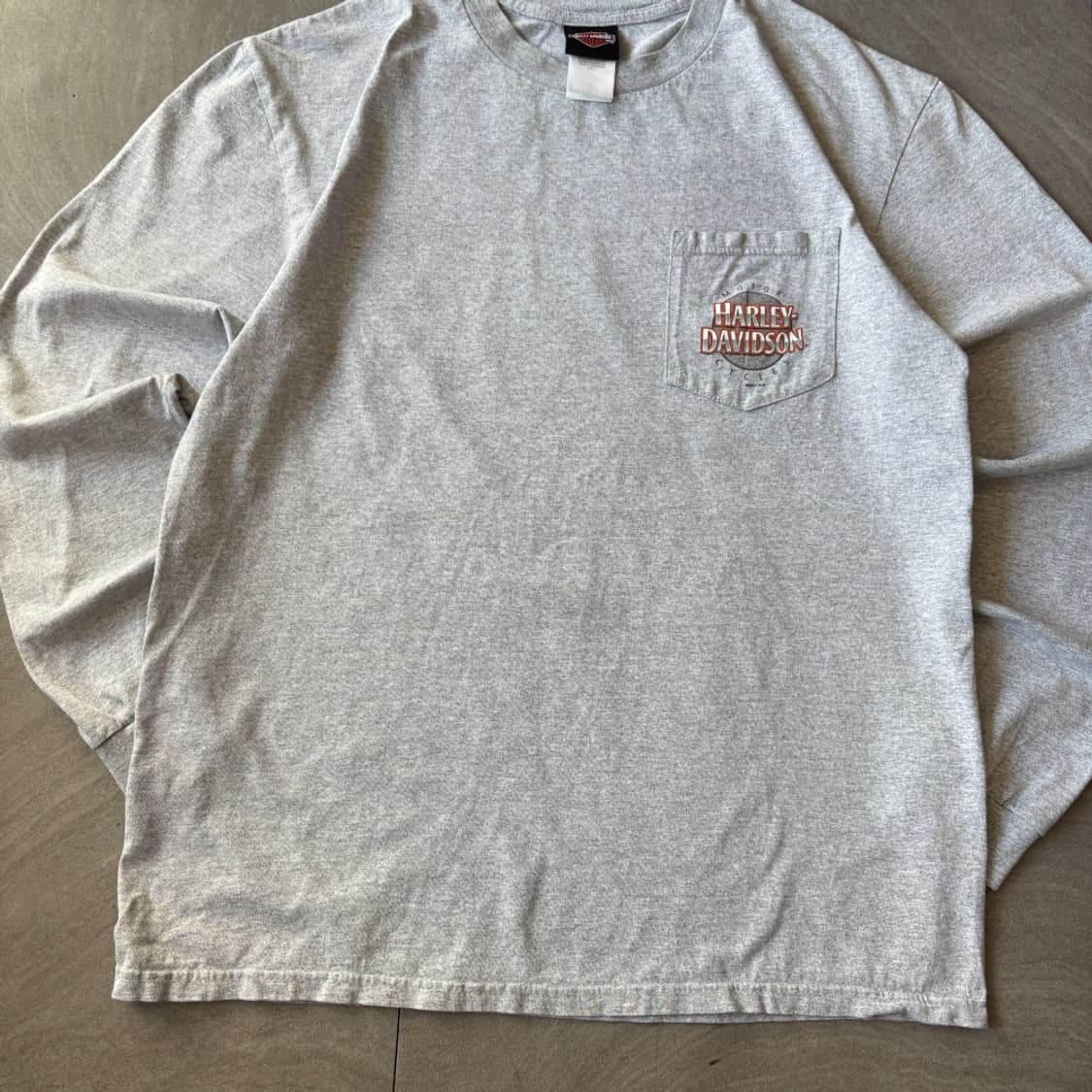 할리데이비슨 정품 그레이 긴팔 티셔츠 상품이미지4